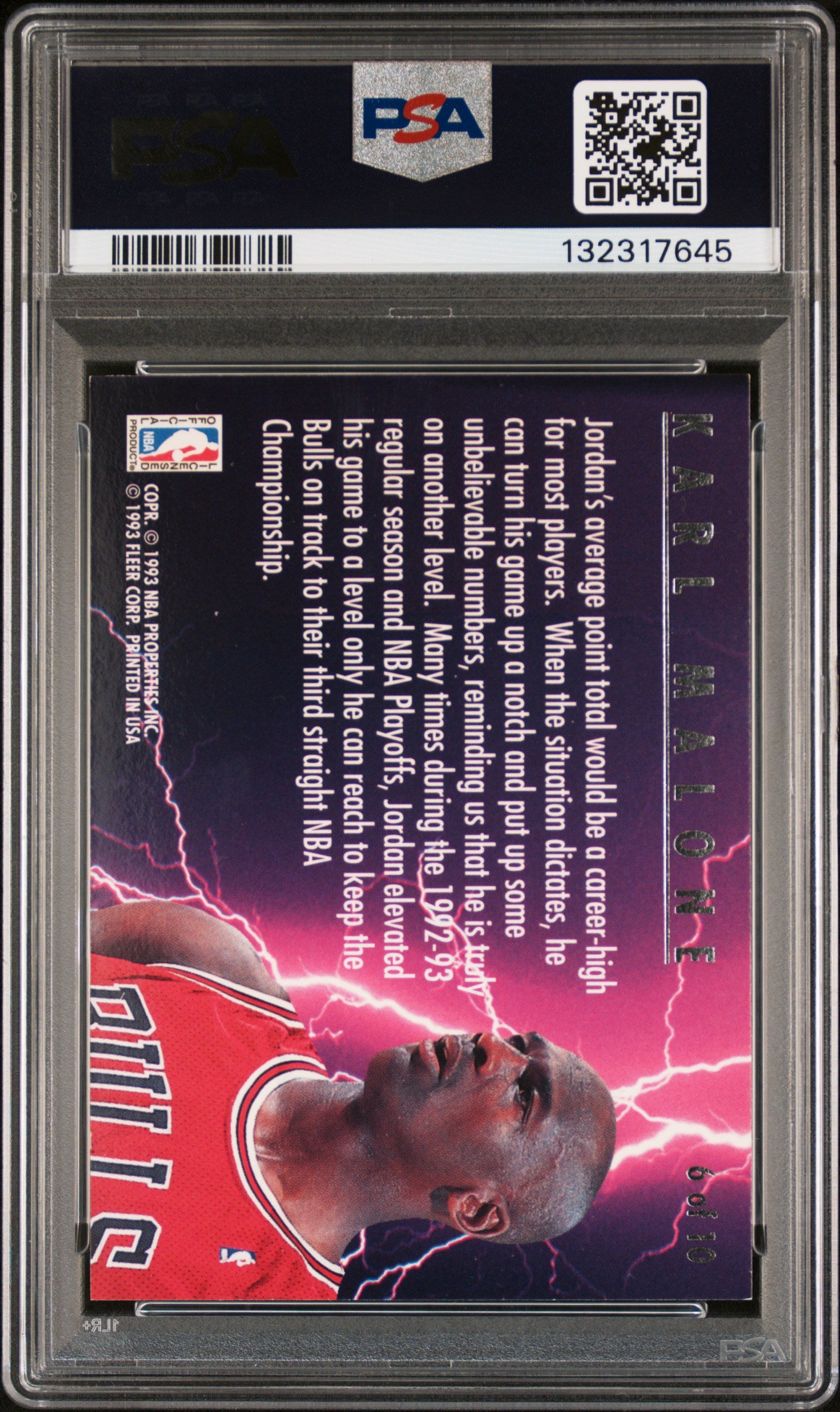 Michael Jordan 1993 Fleer Ultra Scoring Kings PSA 7 Near Mint 7645