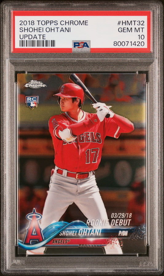 Shohei Ohtani 2018 Topps Chrome Update #HMT32 PSA 10 Gem Mint 1420