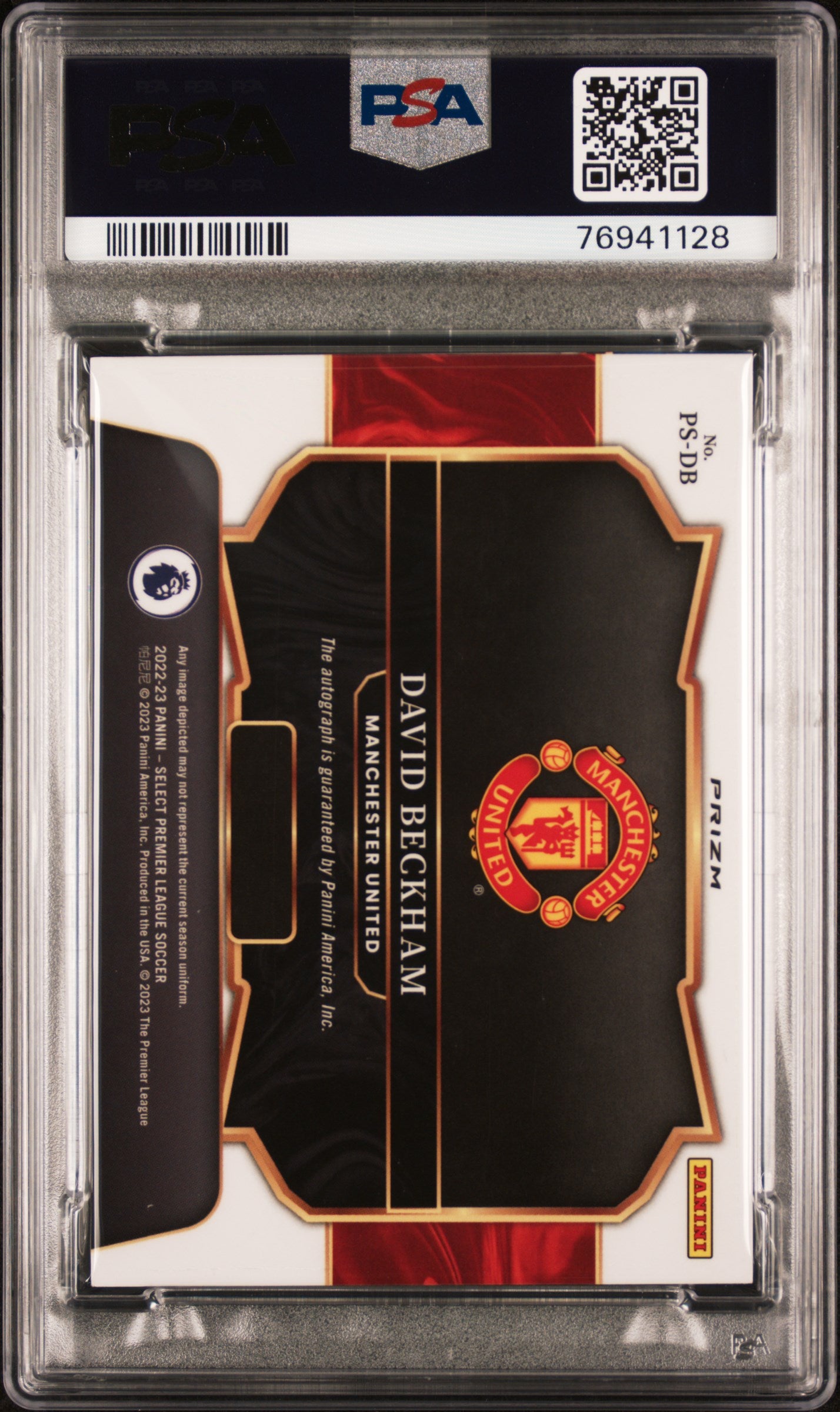 David Beckham 2022 Select Pitchside Signature PSA 9 Mint Auto 10