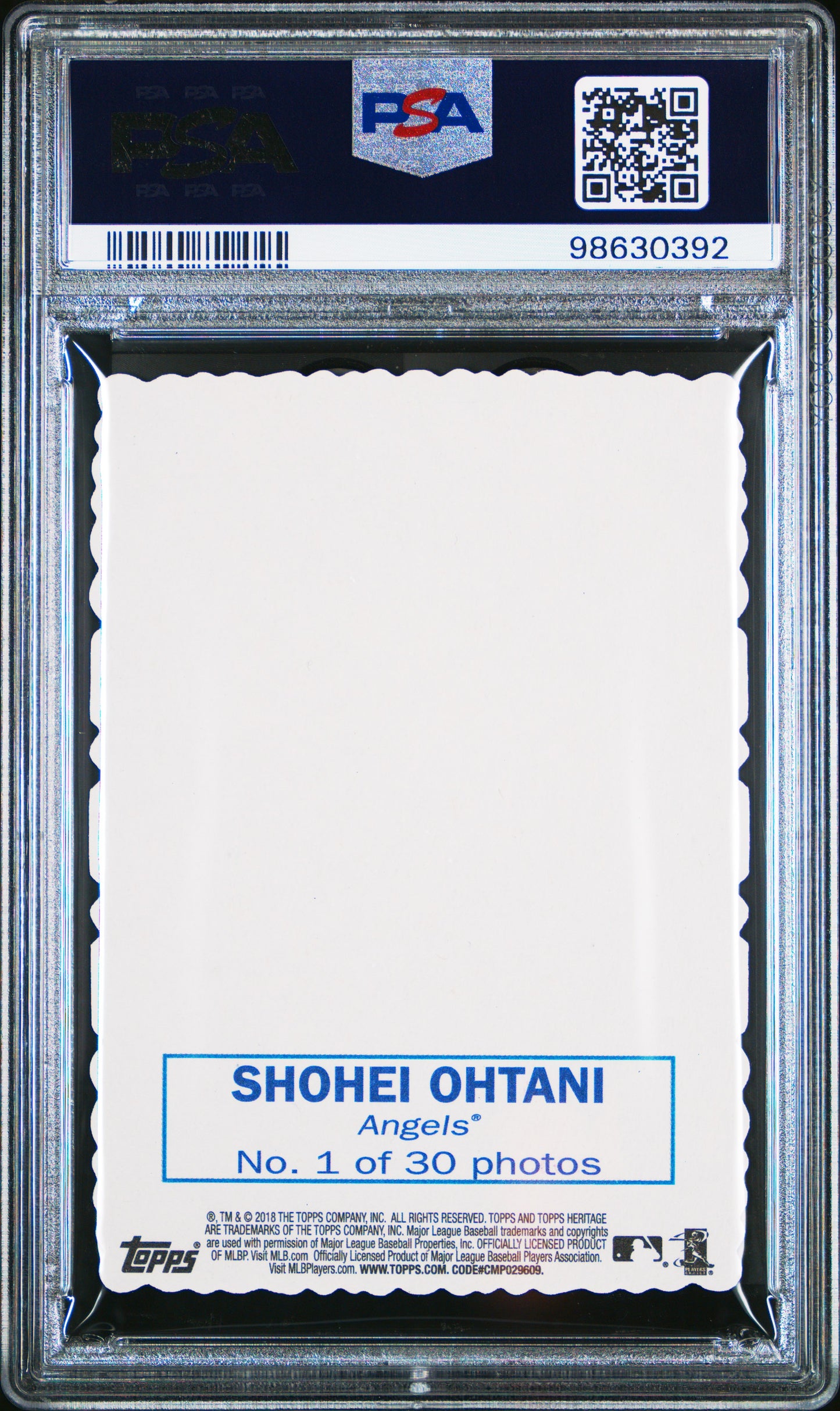Shohei Ohtani 2018 Topps Heritage 1969 Deckle Edge PSA 9 Mint