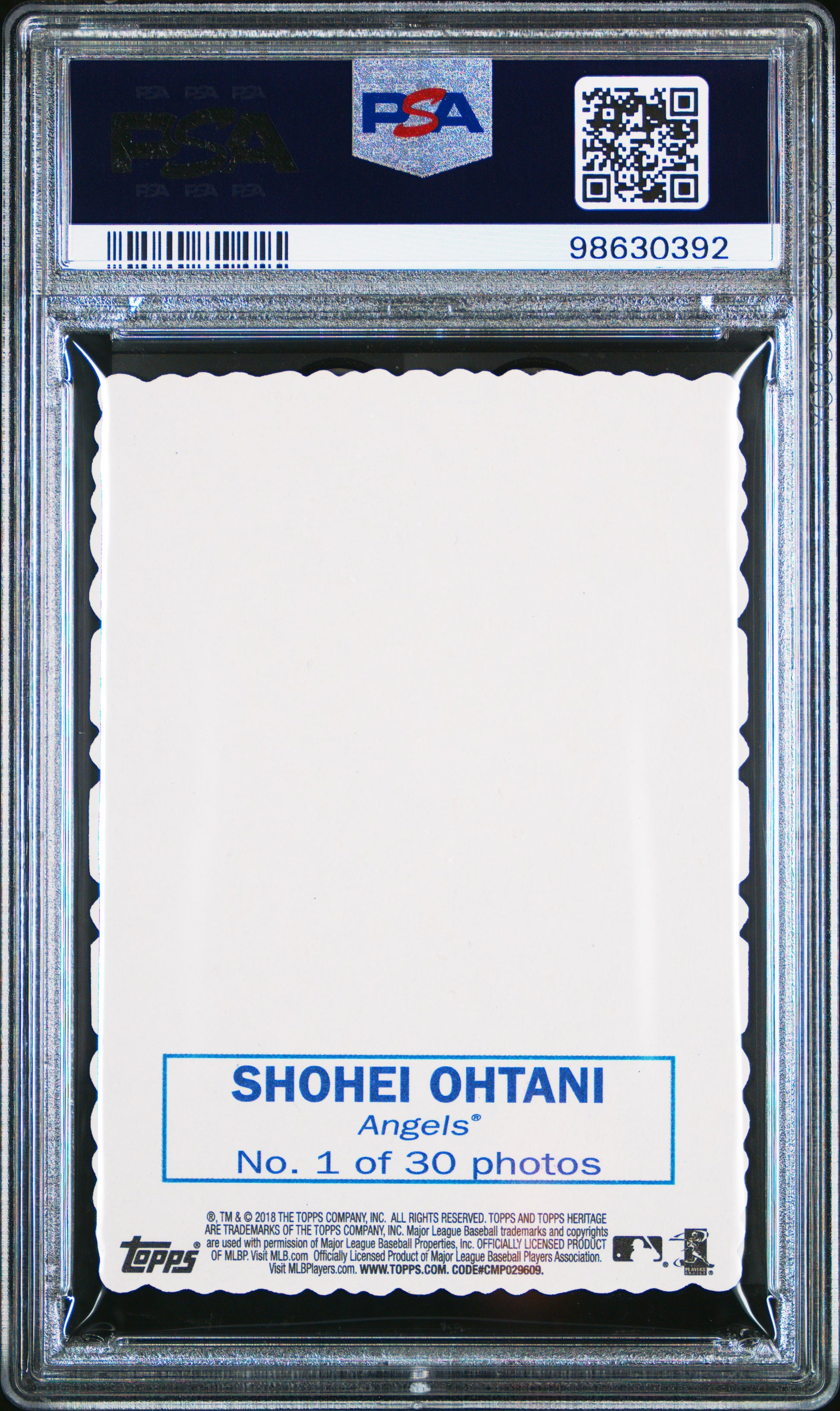Shohei Ohtani 2018 Topps Heritage 1969 Deckle Edge PSA 9 Mint