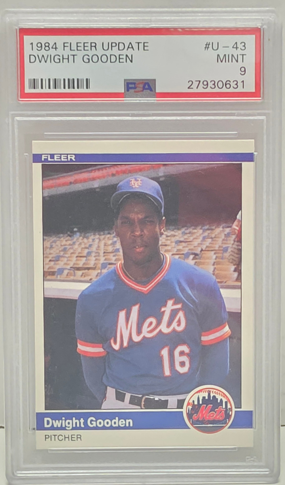 Dwight Gooden 1984 Fleer Update Rookie #U43 PSA 9 Mint