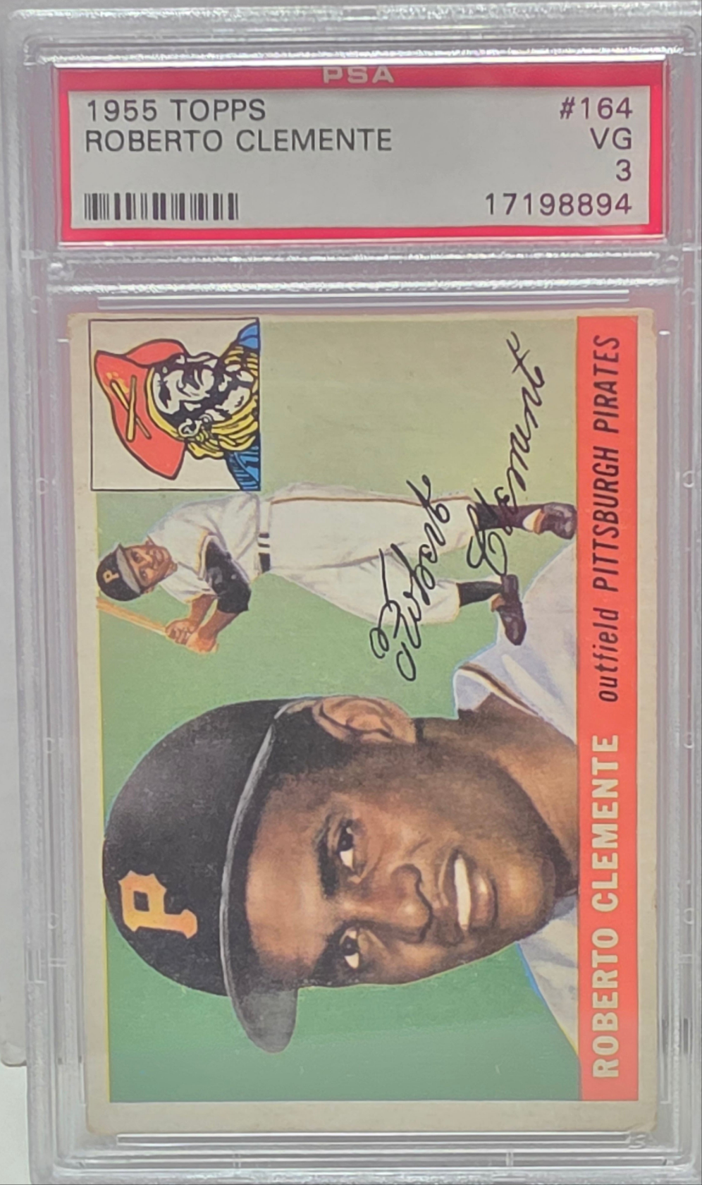 Roberto Clemente 1955 Topps Rookie #164 PSA 3 Very Good