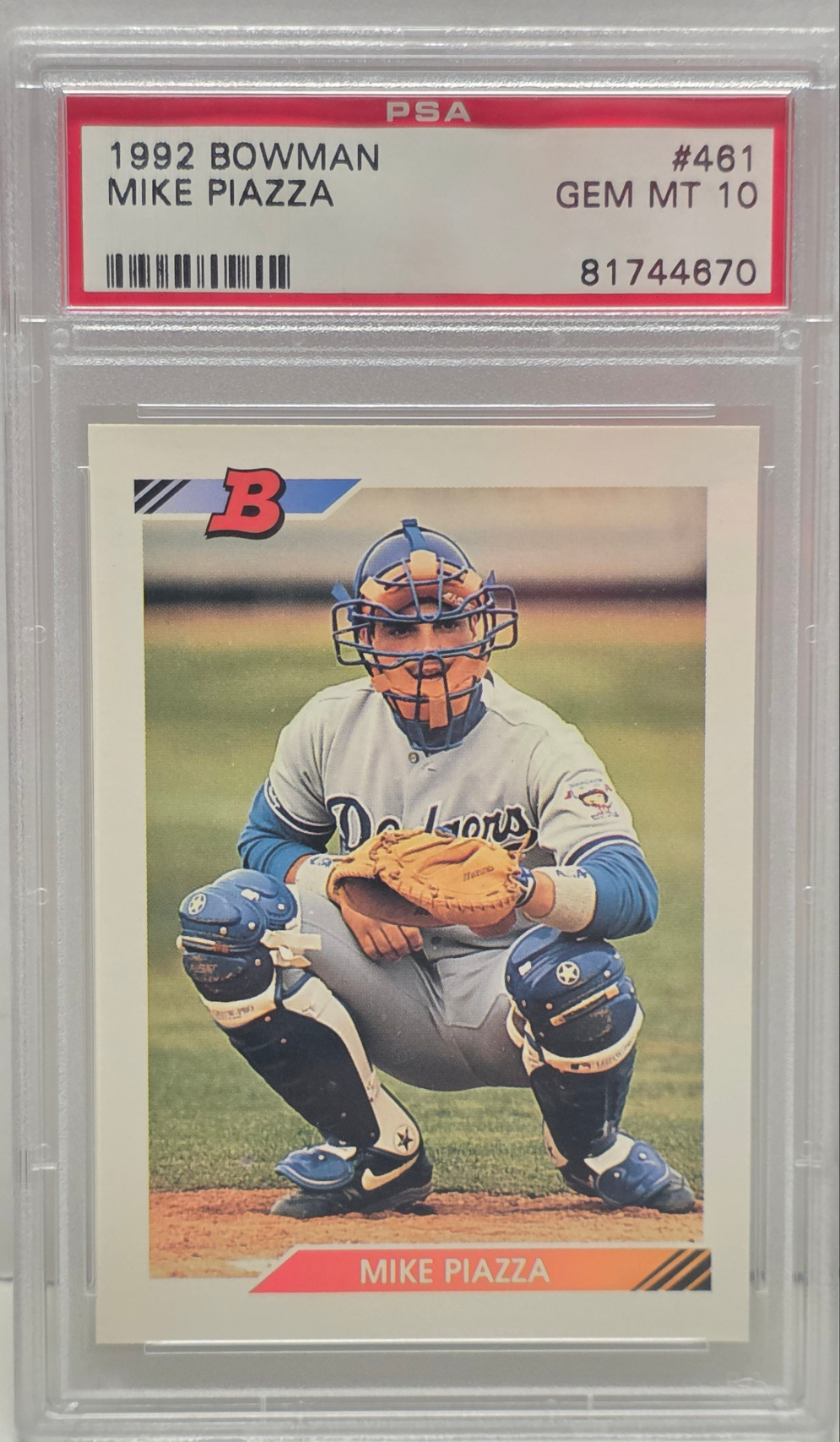 Mike Piazza 1992 Bowman Rookie #461 PSA 10 Gem Mint – Three Mike Piazza 1992 Bowman Rookie #461 PSA 10 Gem Mint – Three