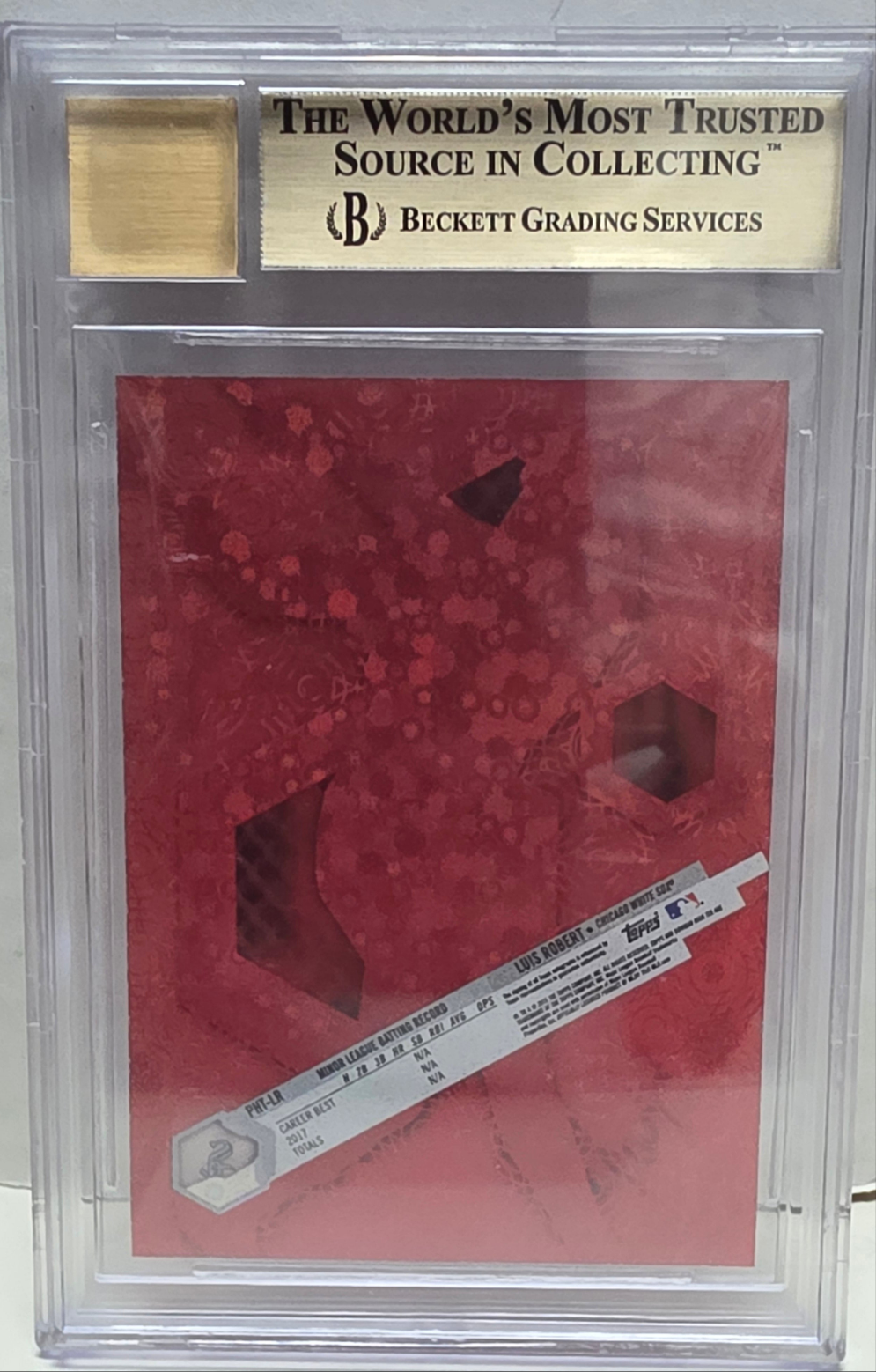 Luis Robert 2018 Bowman High Tek Red Orbit Autograph #10/10 BGS 9.5 Auto 10