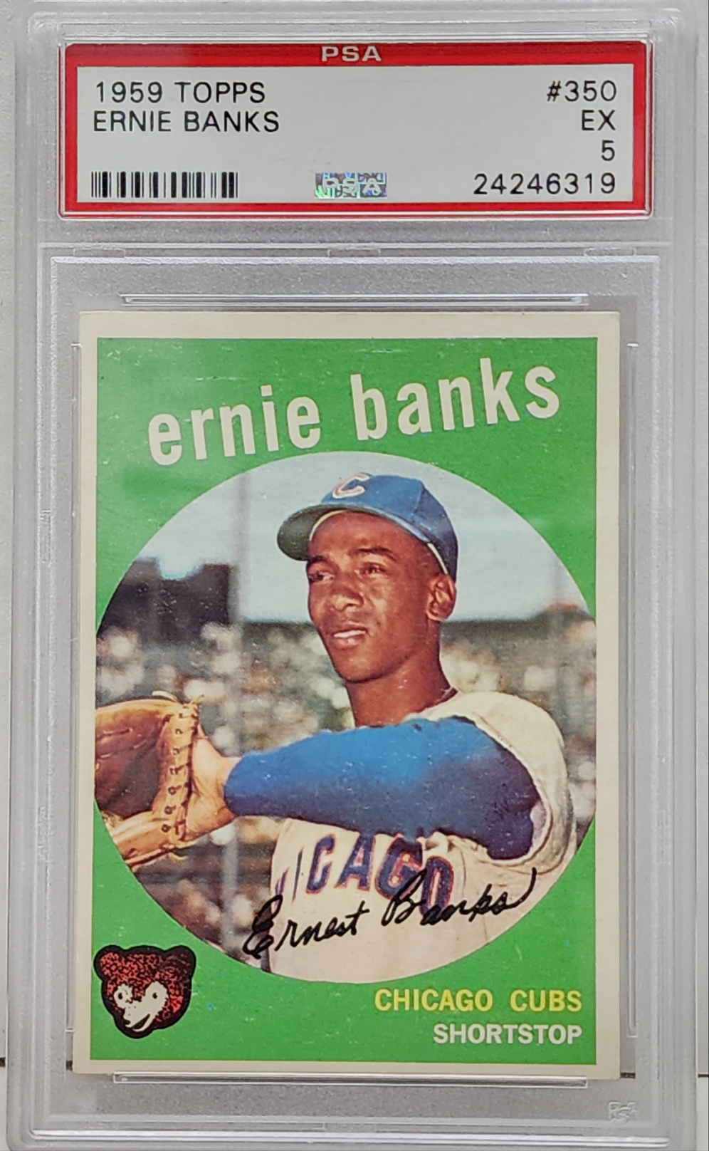 Ernie Banks 1959 Topps #350 PSA 5 Ex