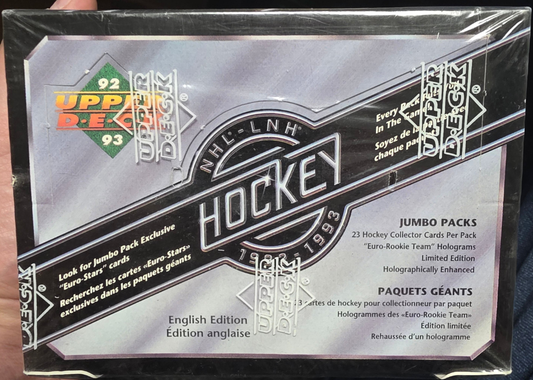 1992-93 Upper Deck English Hockey Low Series Jumbo Box