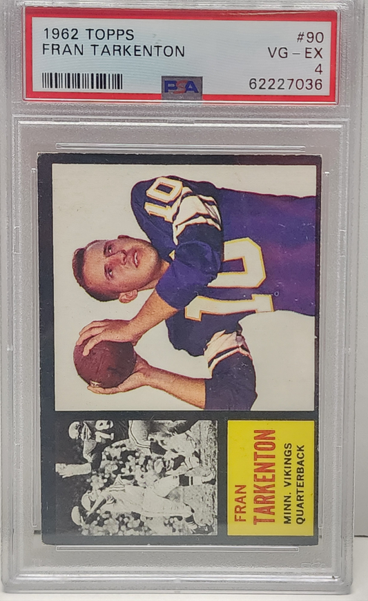 Fran Tarkenton 1962 Topps RC #90 PSA 4 Vg-Ex 7036
