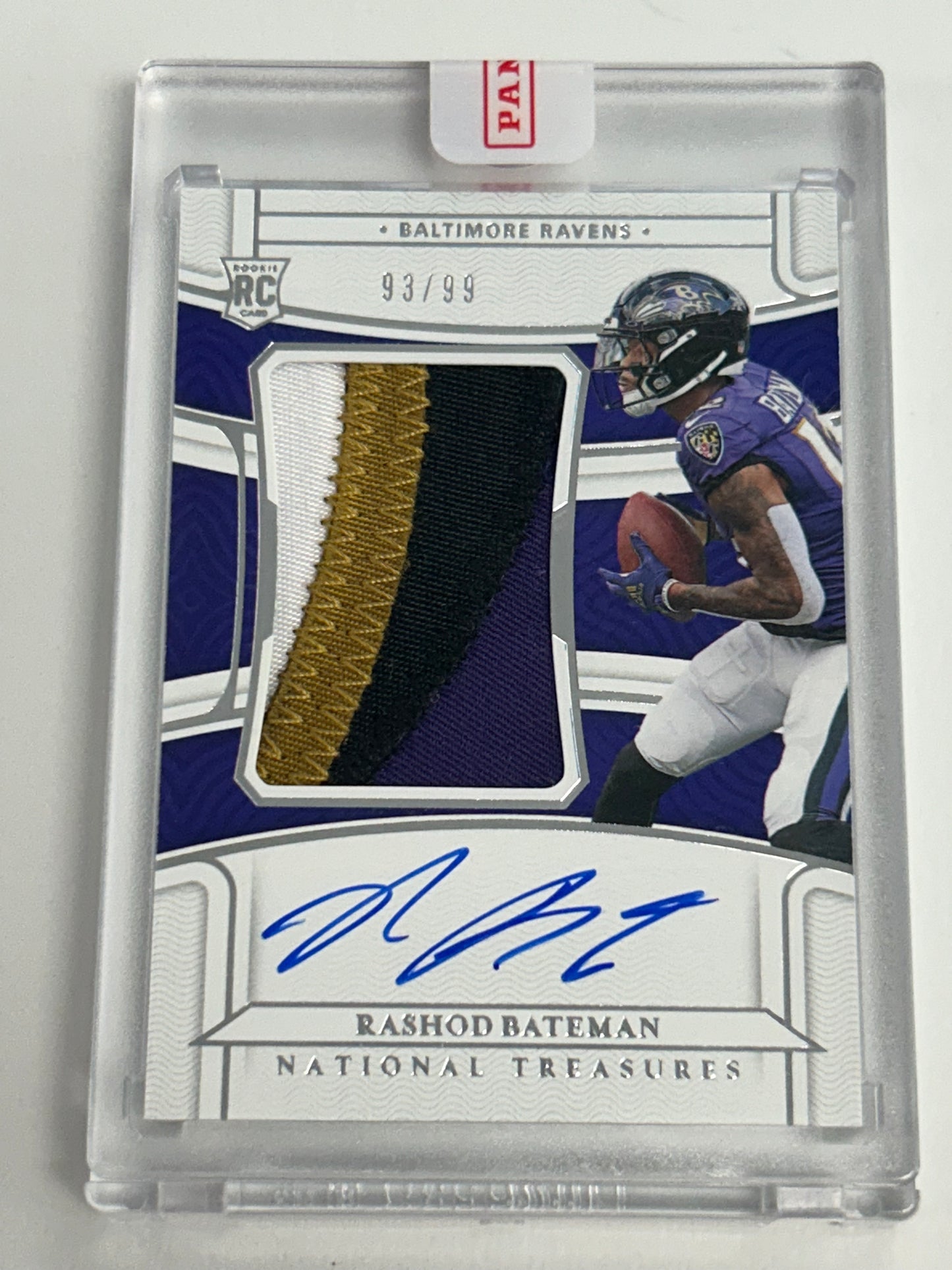 Rashod Bateman 2021 Panini National Treasures Rookie Patch Auto #93/99