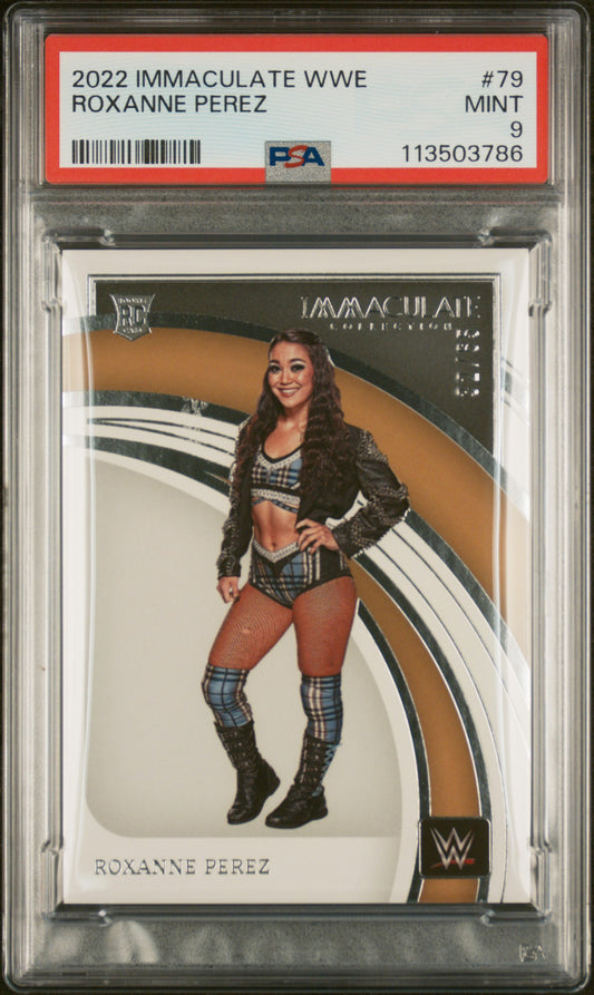 Roxanne Perez 2022 Panini Immaculate WWE #79 #32/65 PSA 9 Mint