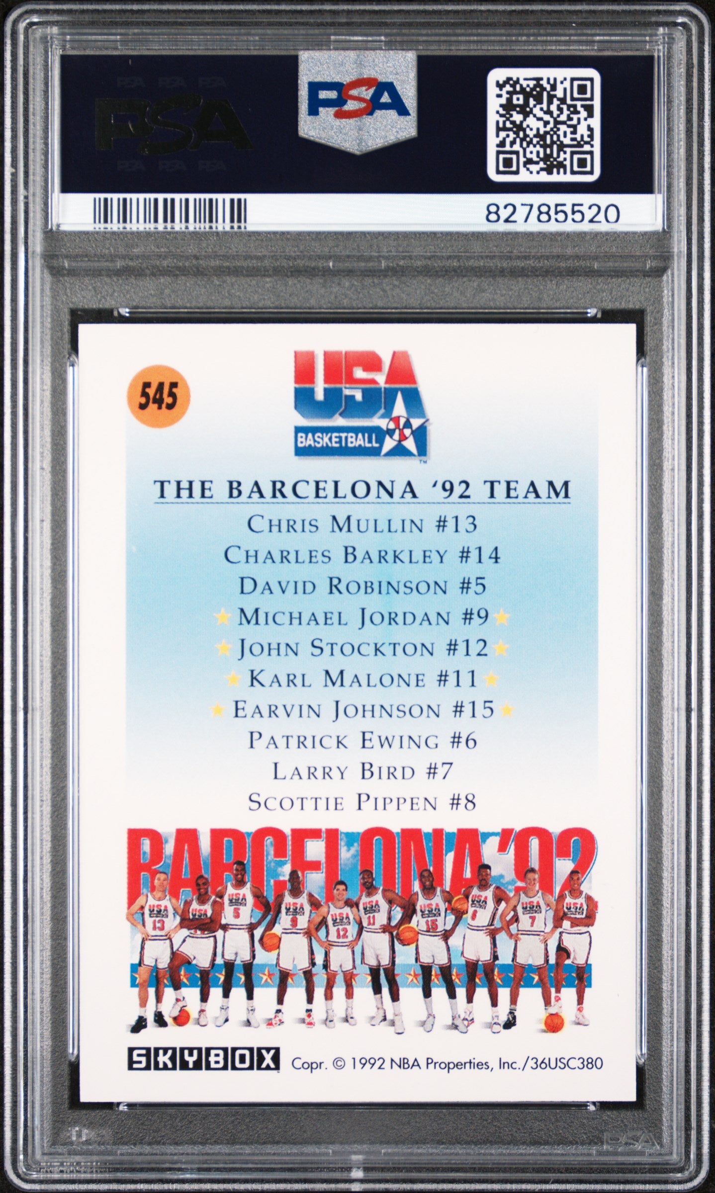 Michael Jordan 1991 Skybox Team USA 2 #545 PSA 10 Gem Mint 5520