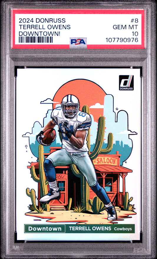 Terrell Owens 2024 Donruss Downtown PSA 10 Gem Mint