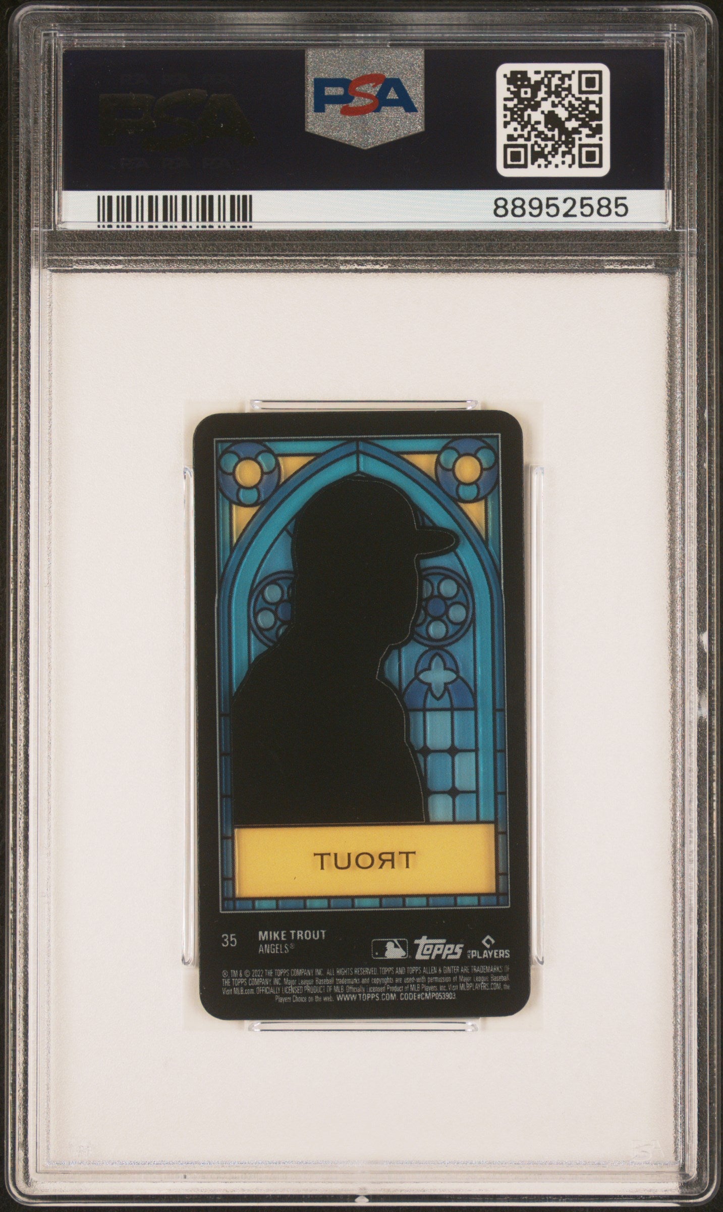 Mike Trout 2022 Topps Allen and Ginter Mini-Stained Glass #35 PSA 9 Mint