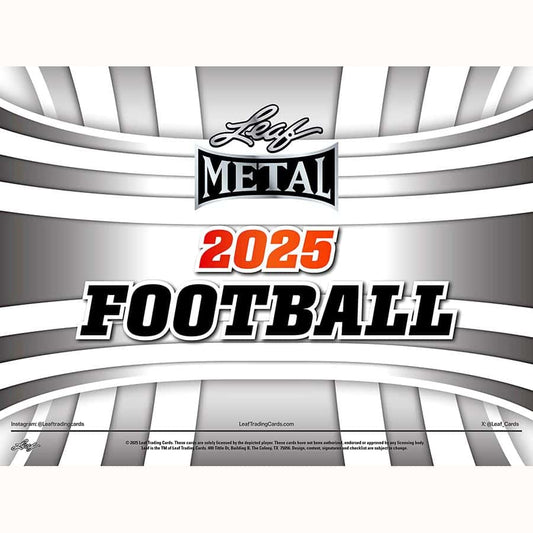 2025 Leaf Metal Football Jumbo Box