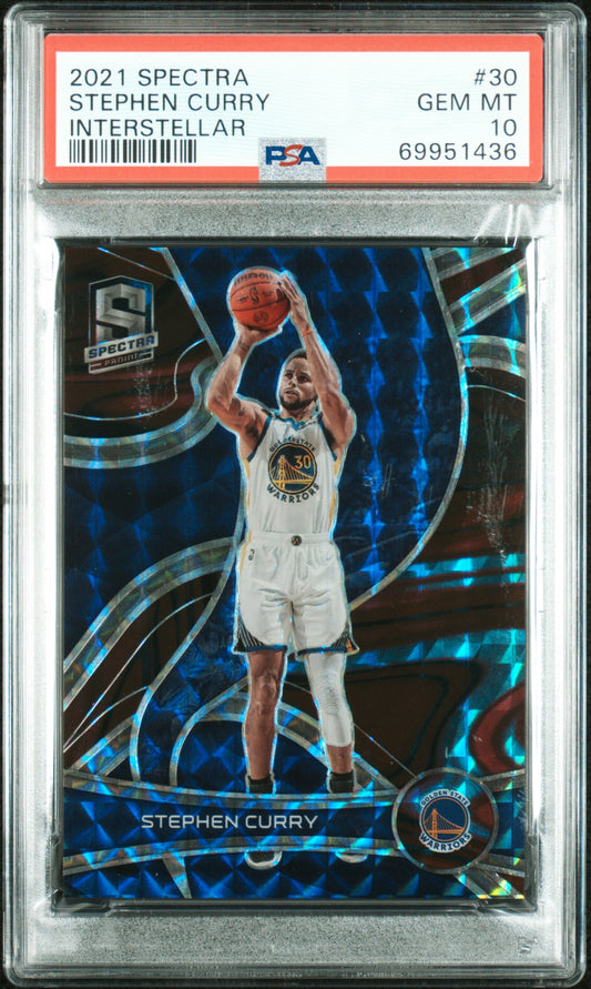 Stephen Curry 2021 Panini Spectra #30 Interstellar PSA 10 Gem Mint