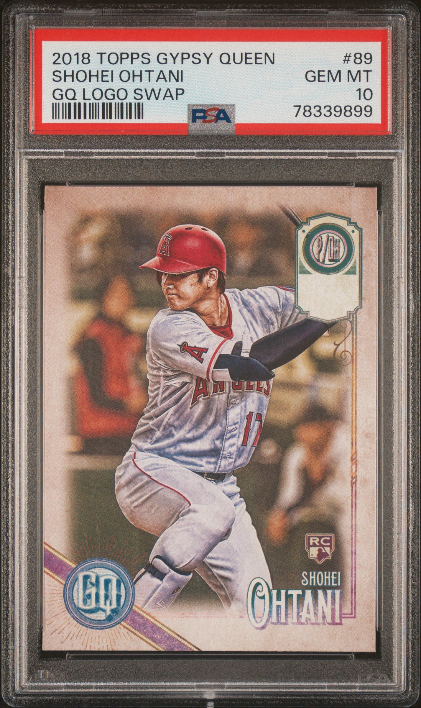 Shohei Ohtani 2018 Topps Gypsy Queen Logo Swap PSA 10 Gem Mint 