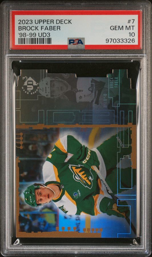 Brock Faber 2023 Upper Deck 1998-99 UD3 PSA 10 Gem Mint