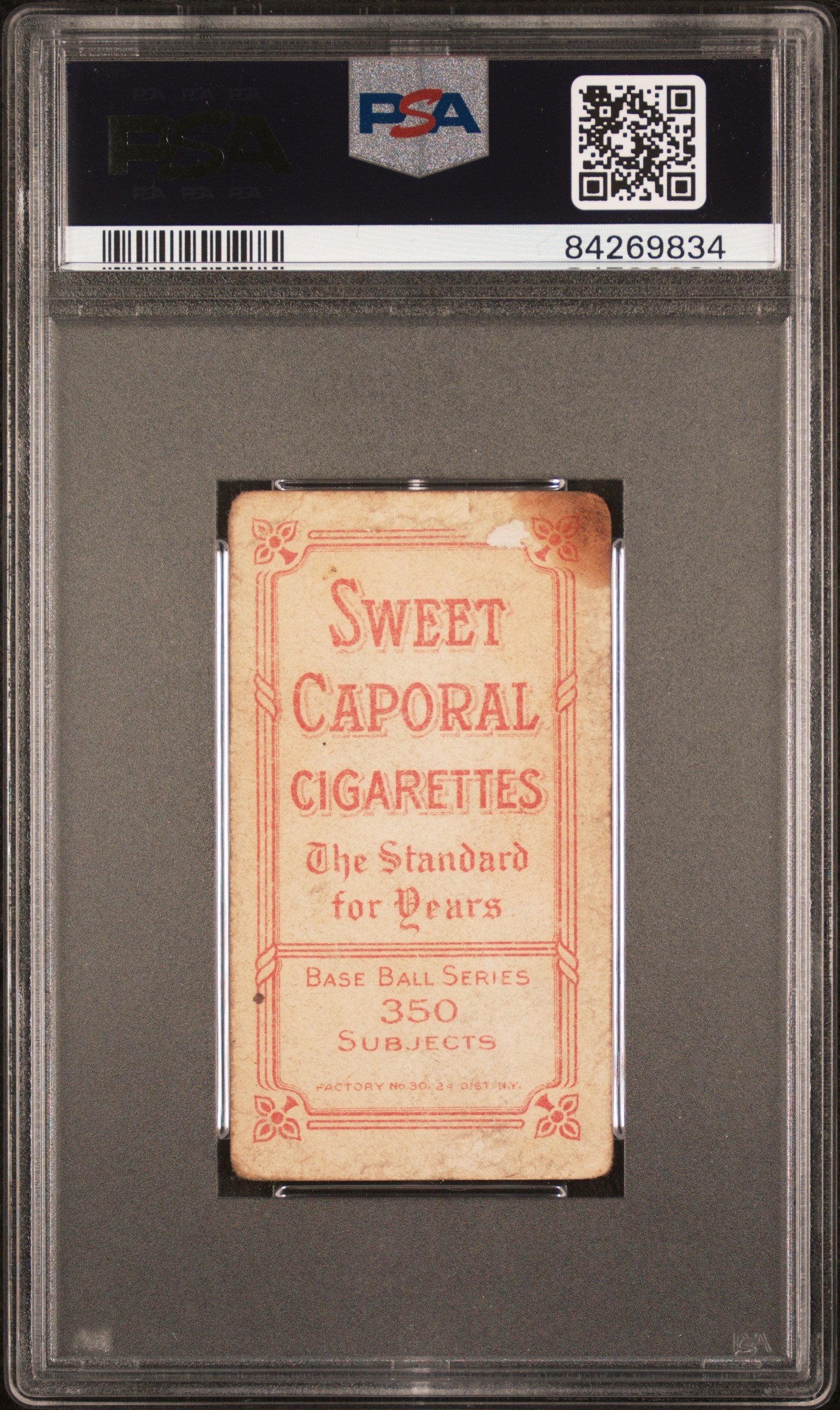 Topsy Hartsel 1909-11 T206 Sweet Caporal 350/30 PSA Authentic