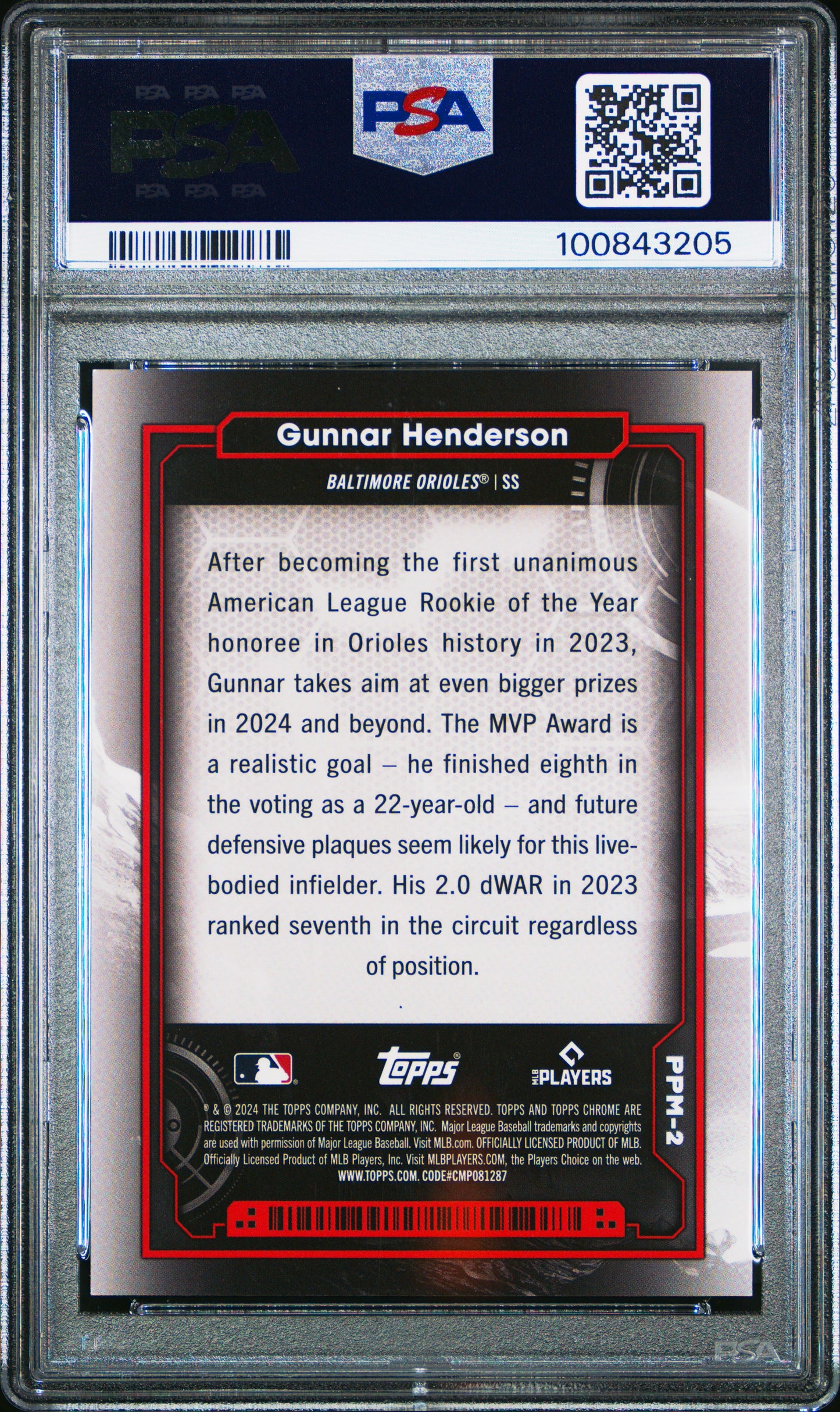 Gunnar Henderson 2024 Topps Chrome Cosmic Planet Mercury PSA 10 Gem Mint
