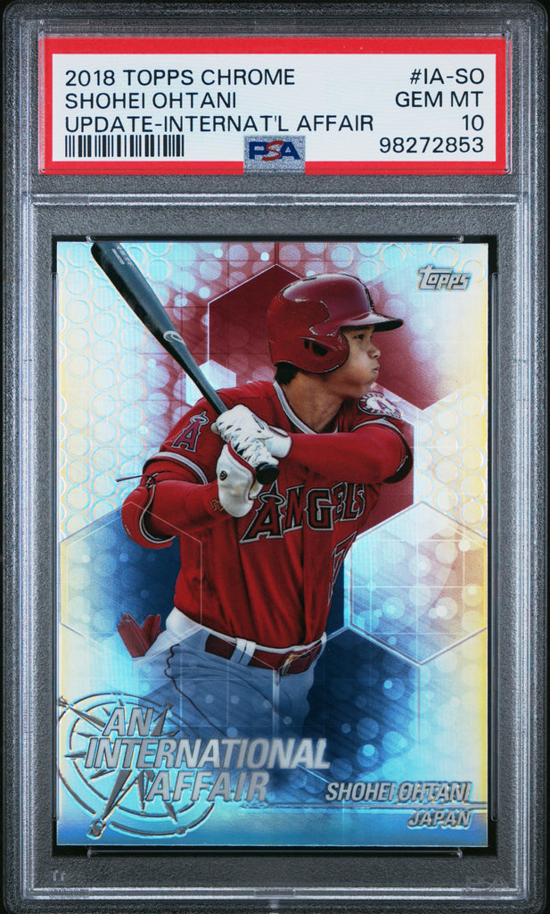 Shohei Ohtani 2018 Topps Chrome Update International Affair PSA 10 Gem –  Three Stars Sportscards