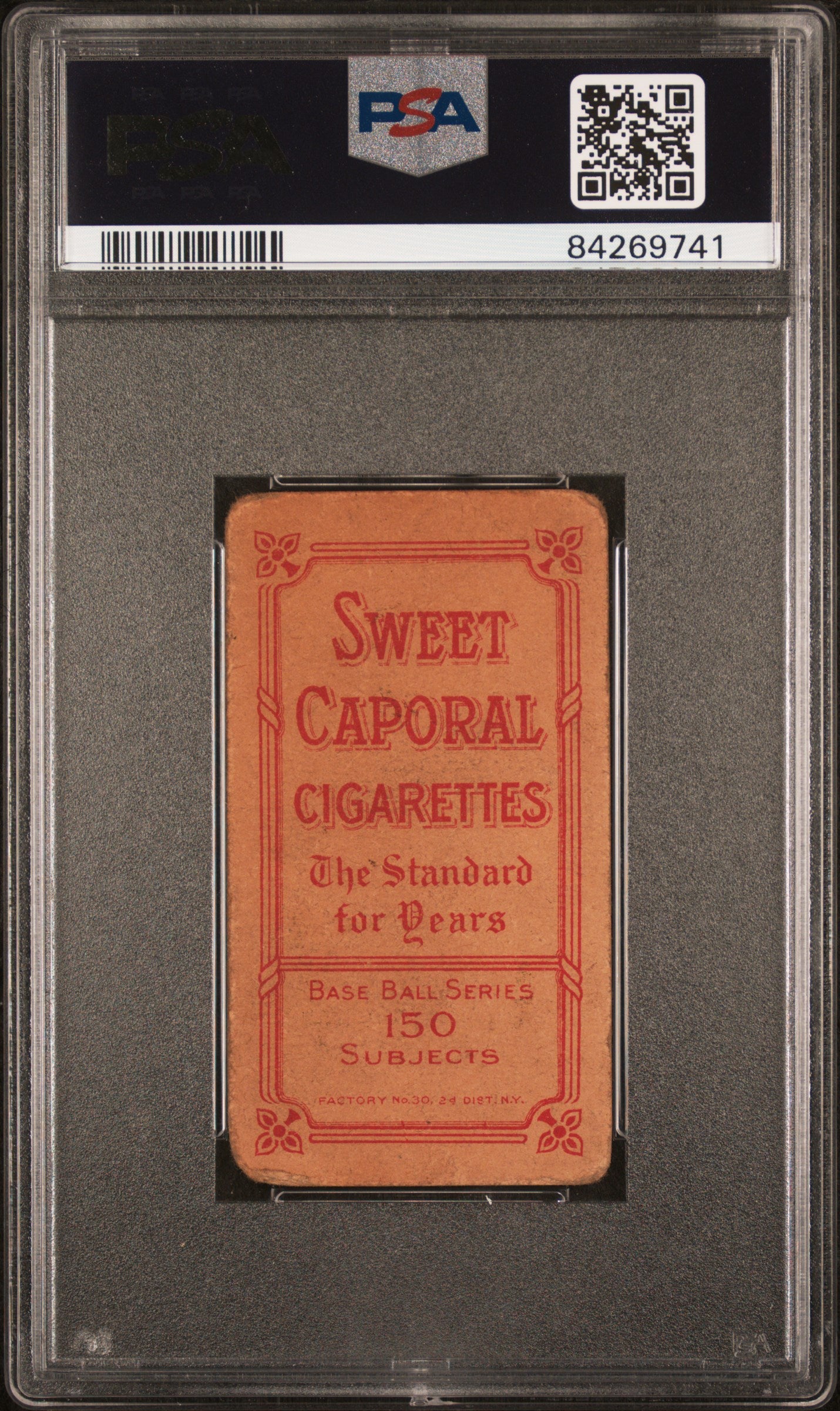 Rube Marquard 1909-11 T206 Sweet Caporal 150/30 Hands At Thighs PSA 1.5 Fair
