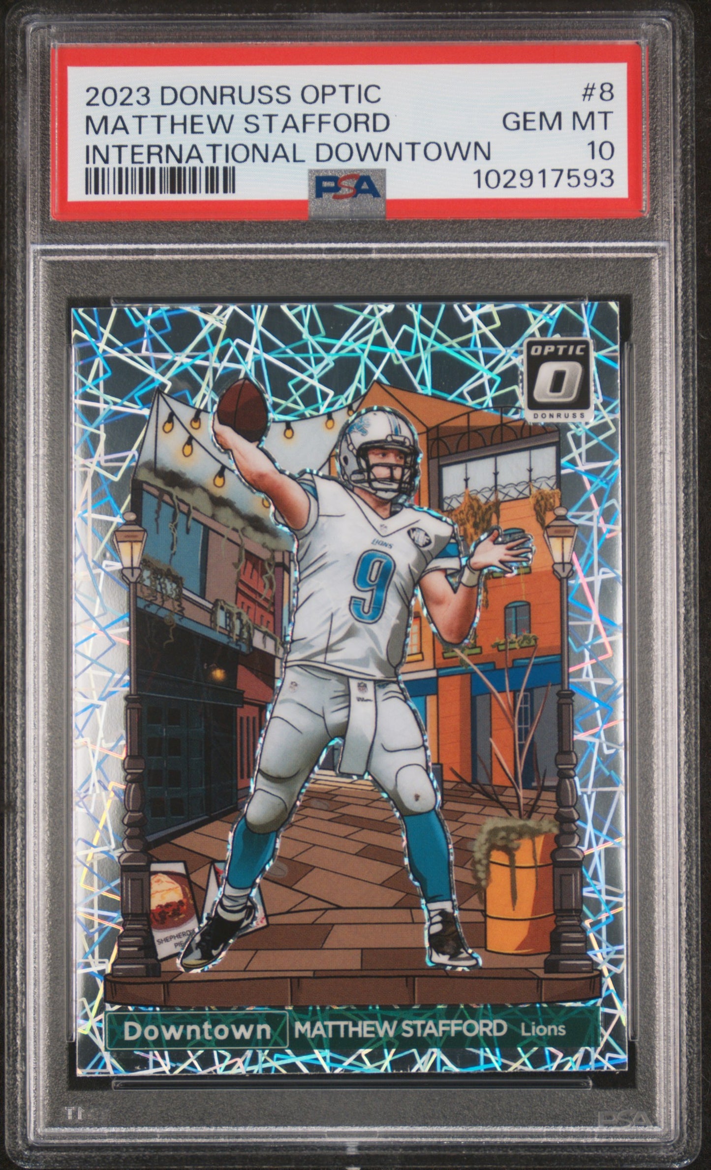 Matthew Stafford 2023 Donruss Optic Downtown PSA 10 Gem Mint