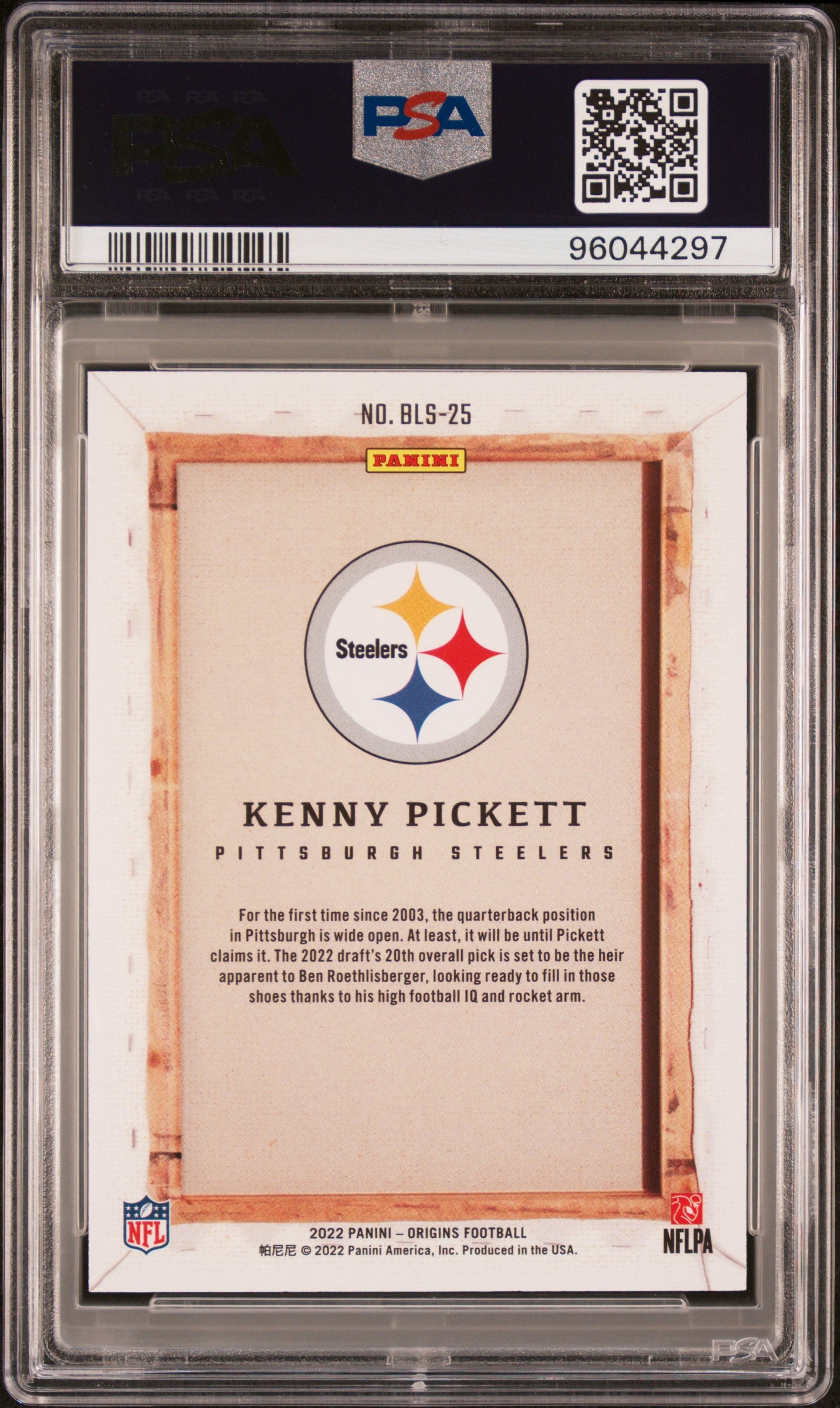 Kenny Pickett 2022 Panini Origins Blank Slate PSA 10 Gem Mint