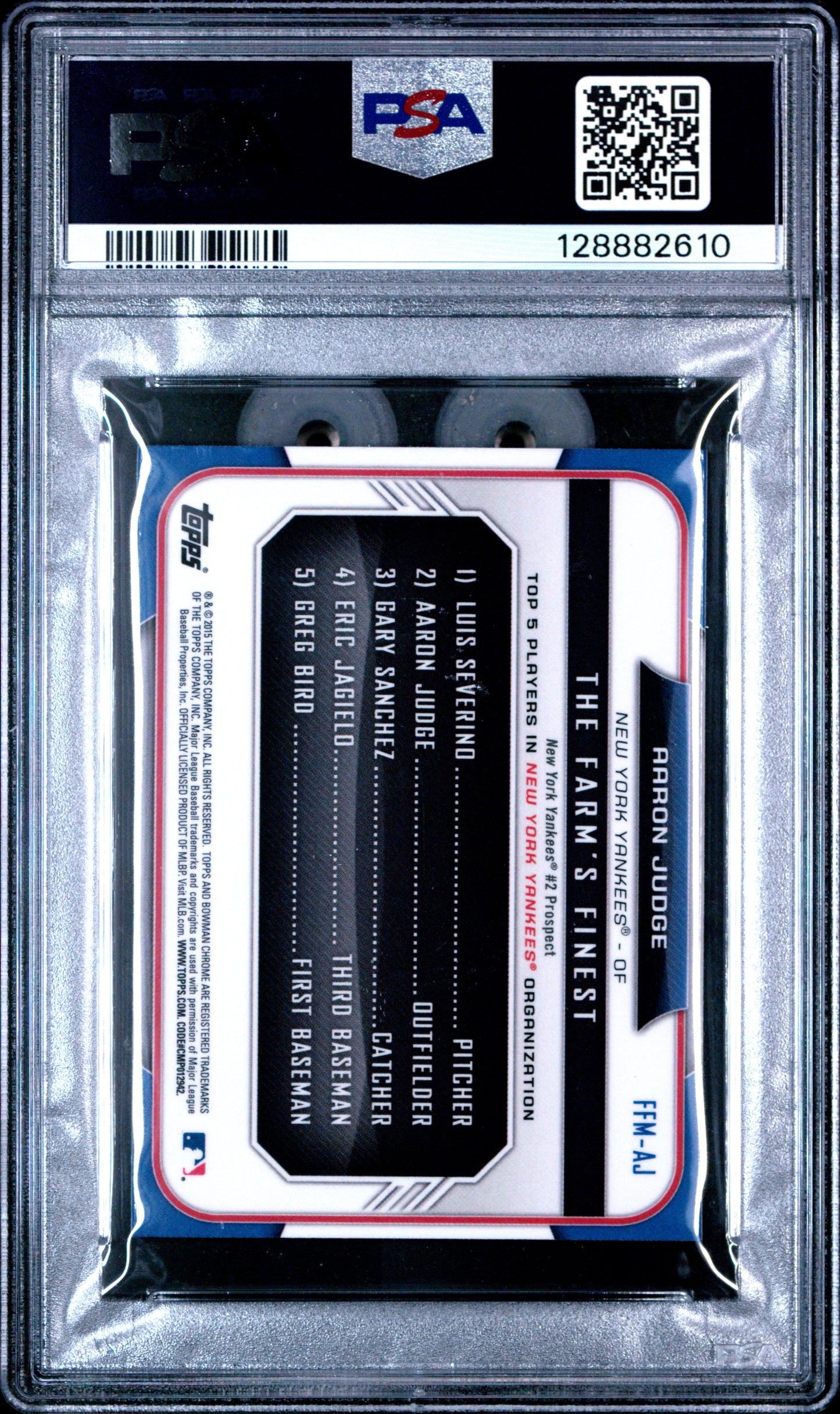 Aaron Judge 2015 Bowman Chrome The Farms Finest Minis PSA 10 Gem Mint