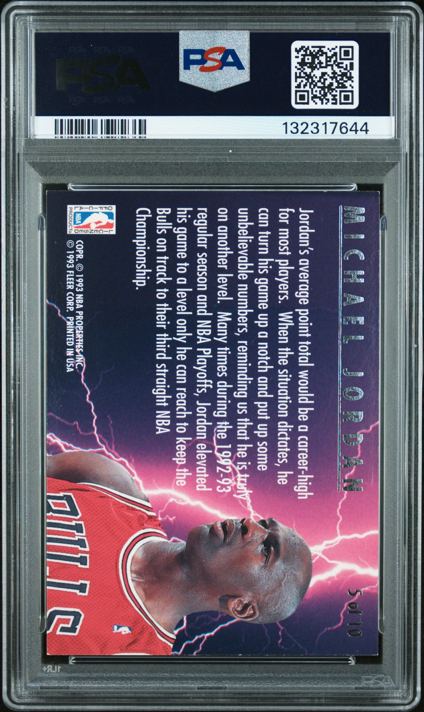 Michael Jordan 1993 Fleer Ultra Scoring Kings PSA 6 Ex-Mint 7644