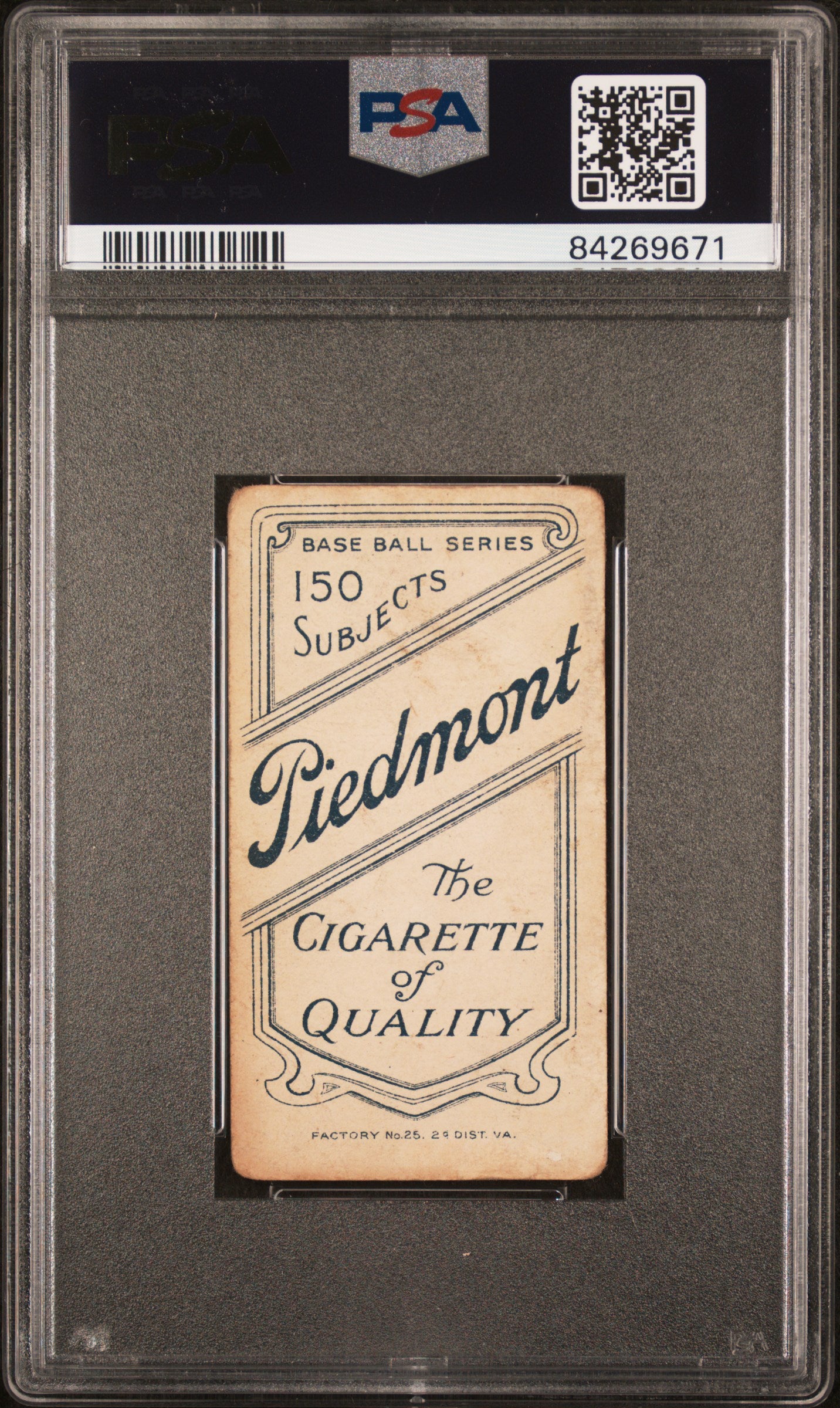 Christy Mathewson 1909-11 T206 Piedmont 150 White Cap PSA 1 Poor