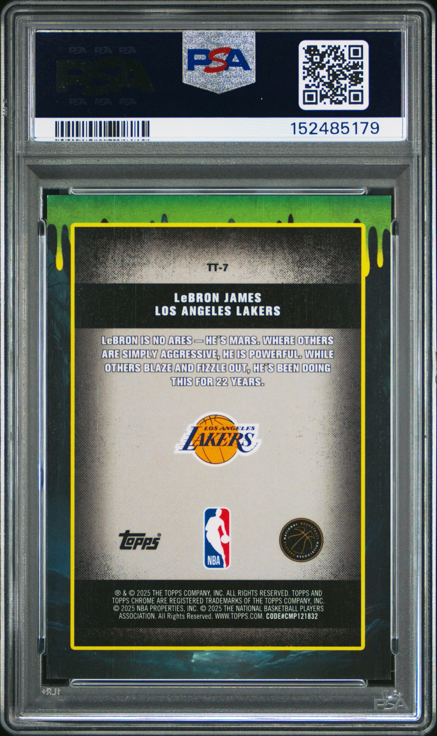 Lebron James 2025 Topps Chrome Tall Tales Black Geometric #7/10 PSA 9 Mint