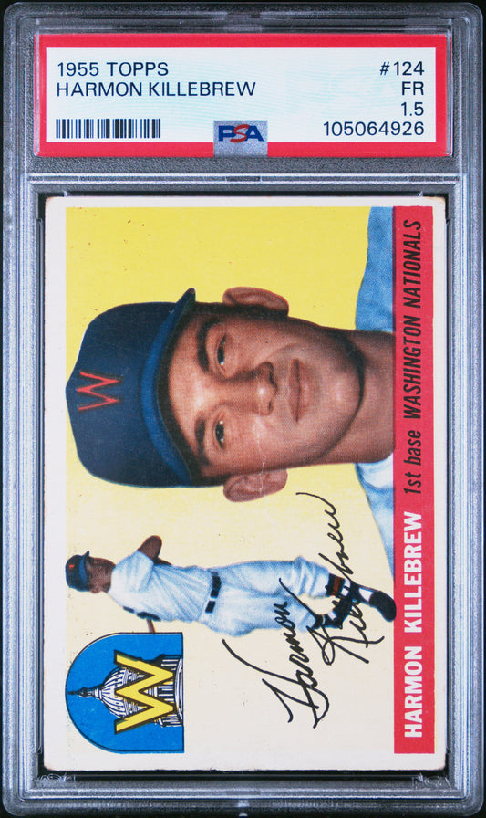 Harmon Killebrew 1955 Topps Rookie #124 PSA 1.5 Fair 4926