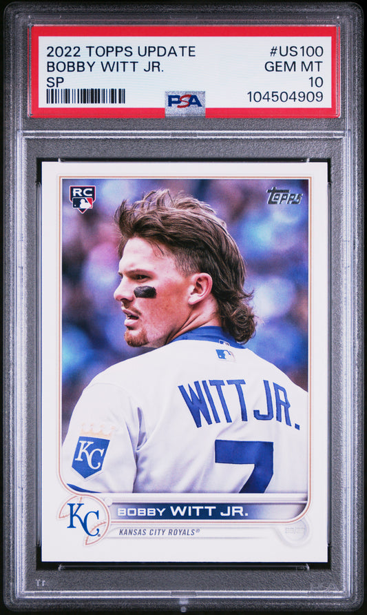 Bobby Witt Jr. 2022 Topps Update #US100 SP PSA 10 Gem Mint