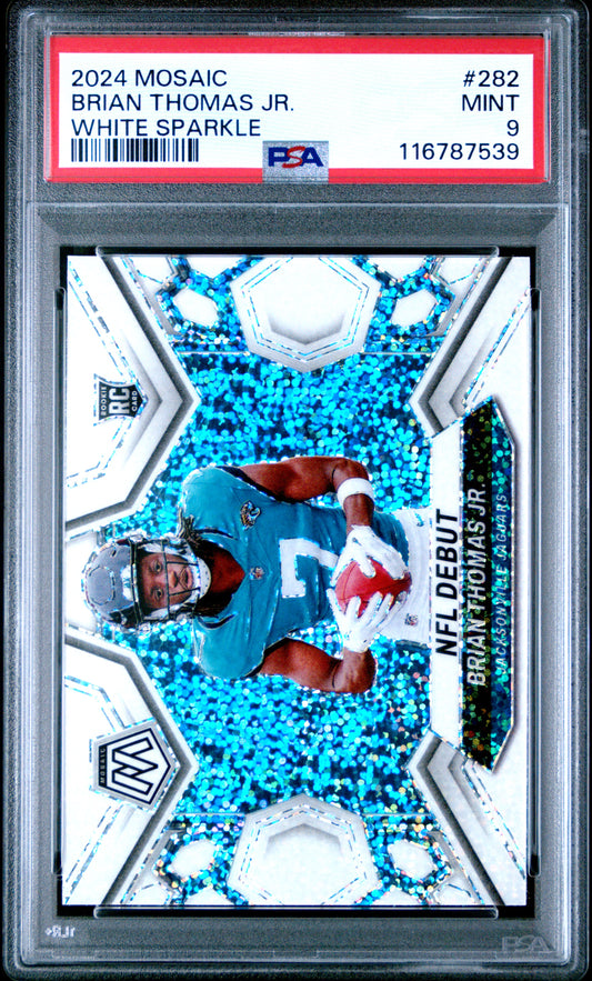 Brian Thomas Jr. 2024 Panini Mosaic #282 White Sparkle PSA 9 Mint