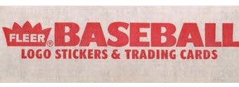 1989 Fleer Baseball Factory Set (White Box)