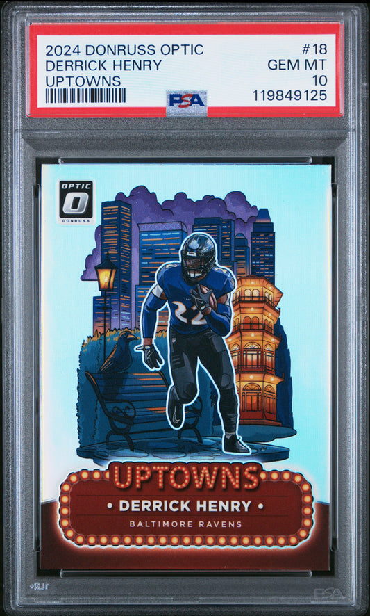 Derrick Henry 2024 Donruss Optic Uptowns PSA 10 Gem Mint
