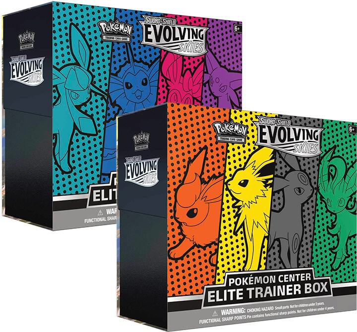 Pokemon Evolving Skies Pokemon Center Elite Trainer Box - Set of Two