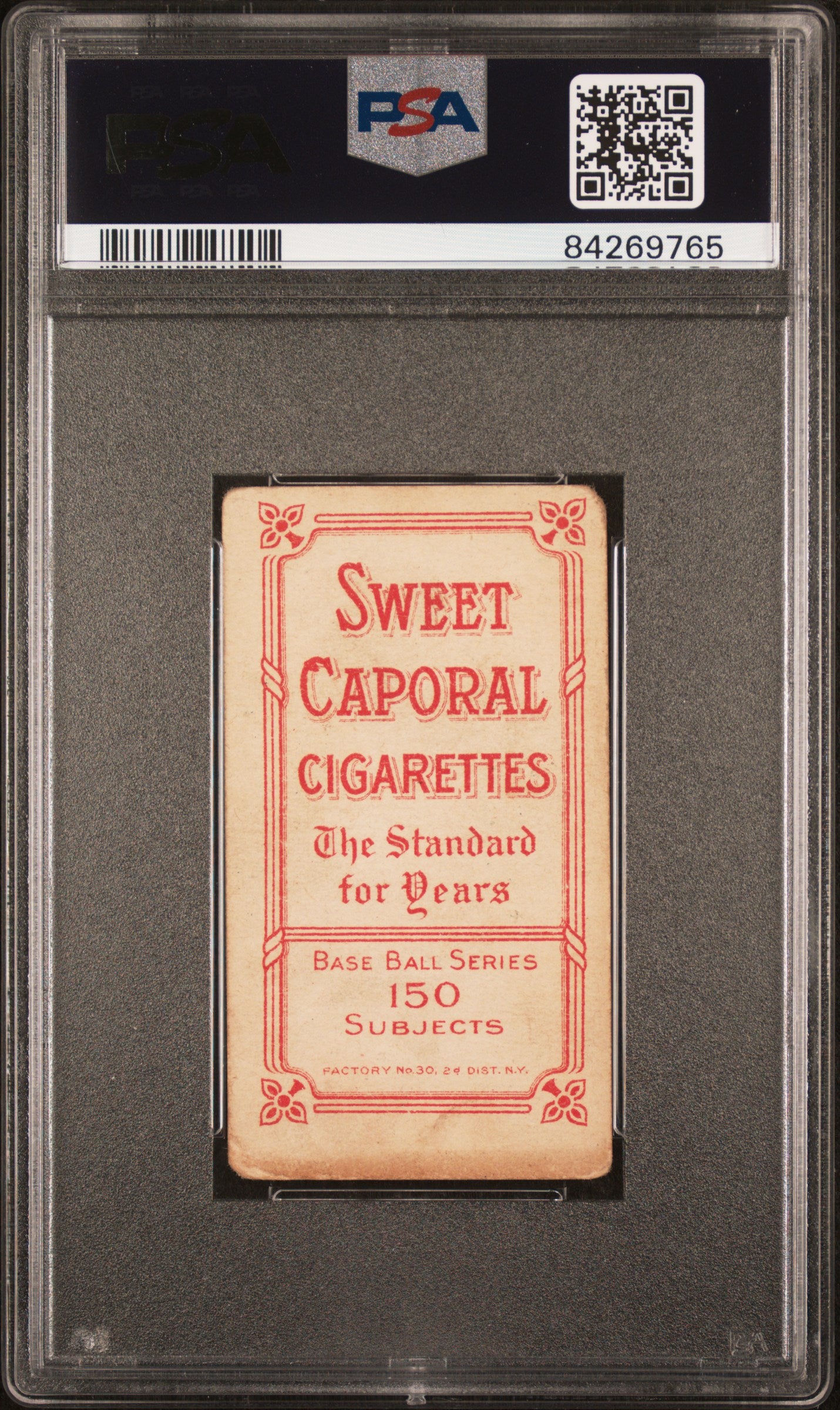 Jake Weimer 1909-11 T206 Sweet Caporal 150/30 PSA 2 Good