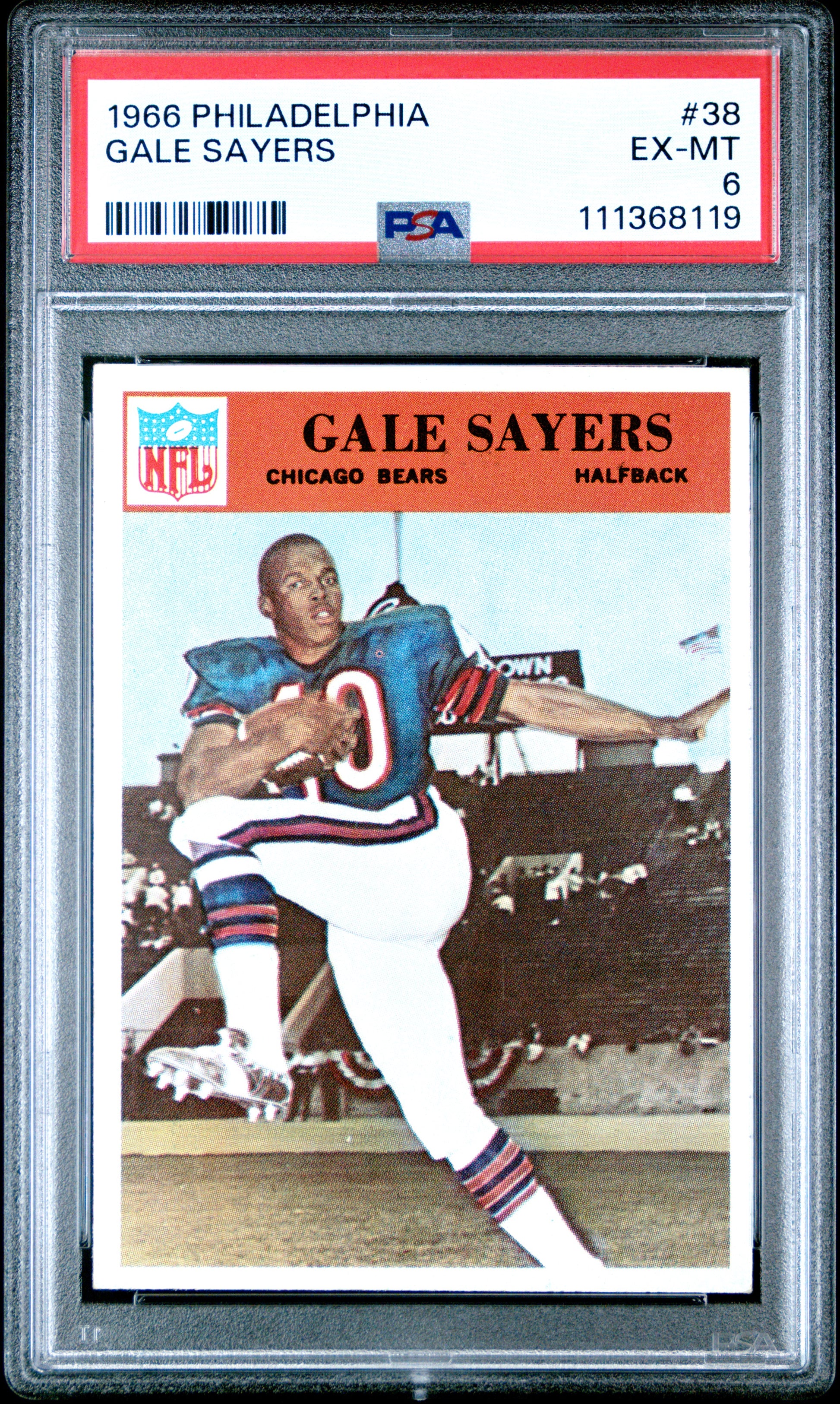 Gale Sayers 1966 Philadelphia #38 PSA 6 Ex-Mt 8119