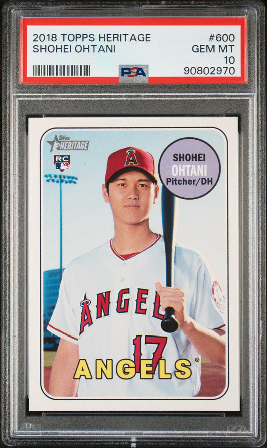 Shohei Ohtani 2018 Topps Heritage Rookie #700 PSA 10 Gem Mint 2970