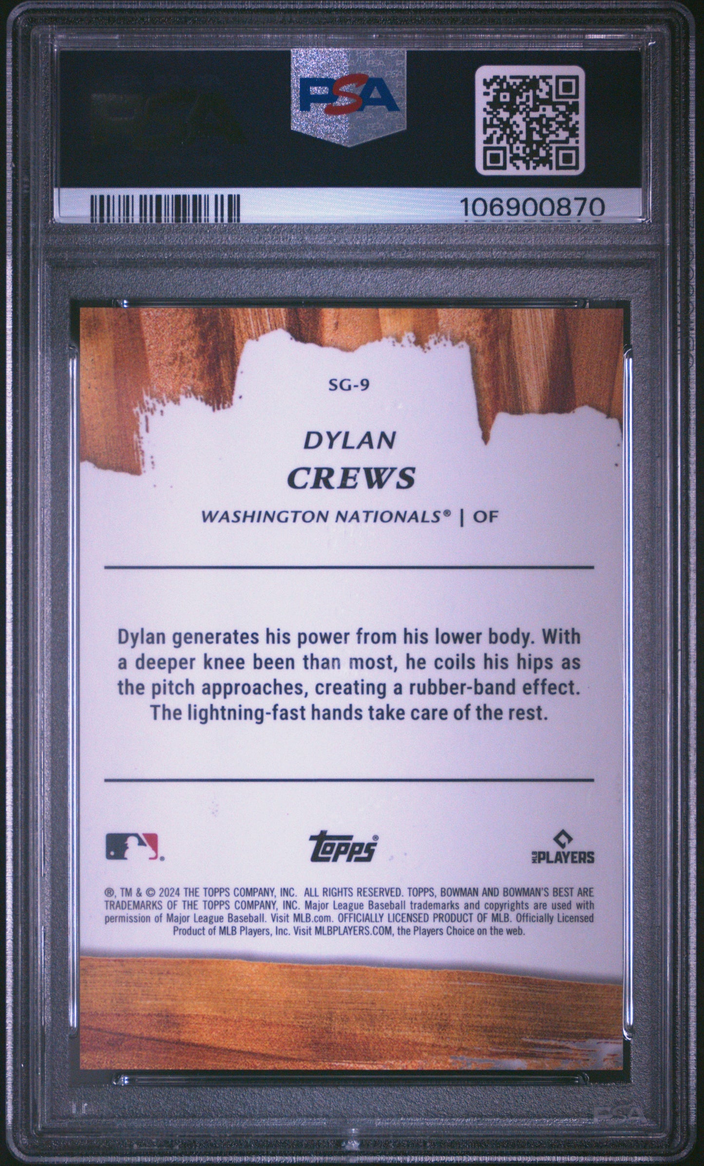 Dylan Crews 2024 Bowmans Best Strokes of Gold PSA 10 Gem Mint
