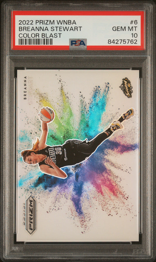 Breanna Stewart 2022 Prizm WNBA Color Blast PSA 10 Gem Mint