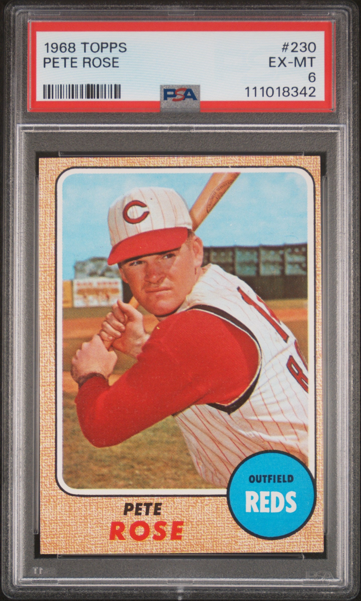 Pete Rose 1968 Topps #230 PSA 6 8342