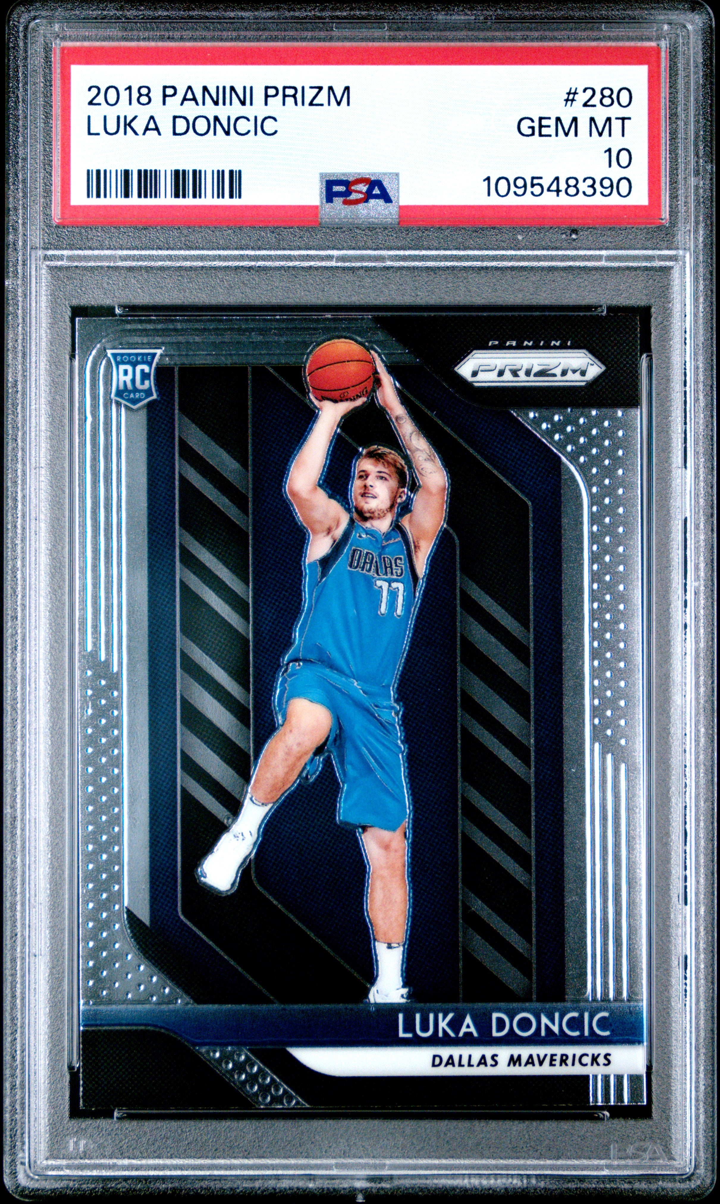 Luka Doncic 2018 Panini Prizm Rookie #280 PSA 10 Gem Mint 8390 