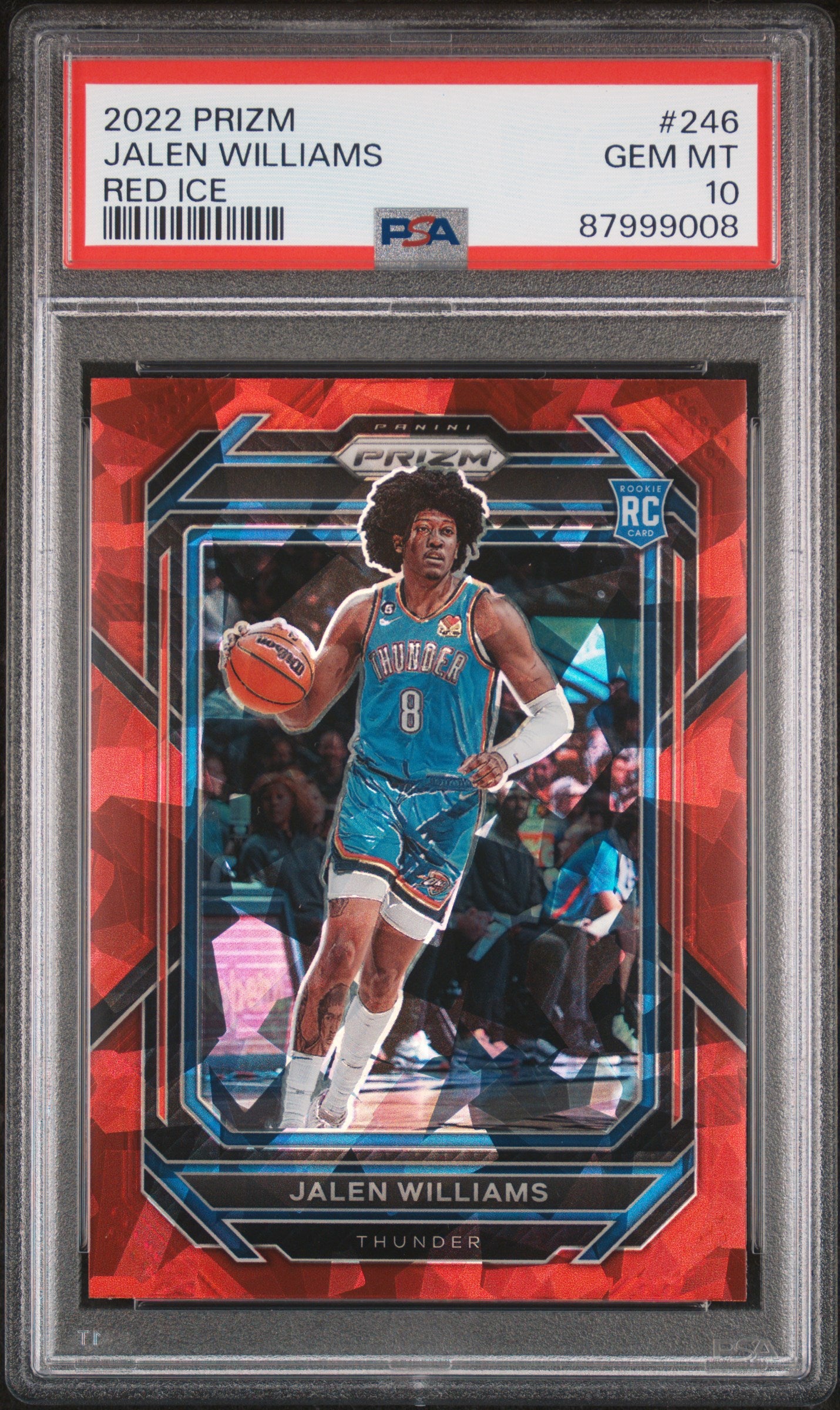 Jalen Williams 2022 Panini Prizm #246 Red Ice PSA 10 Gem Mint 