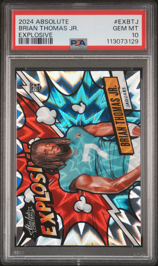 Brian Thomas Jr. 2024 Panini Absolute Explosive Rookie PSA 10 Gem Mint