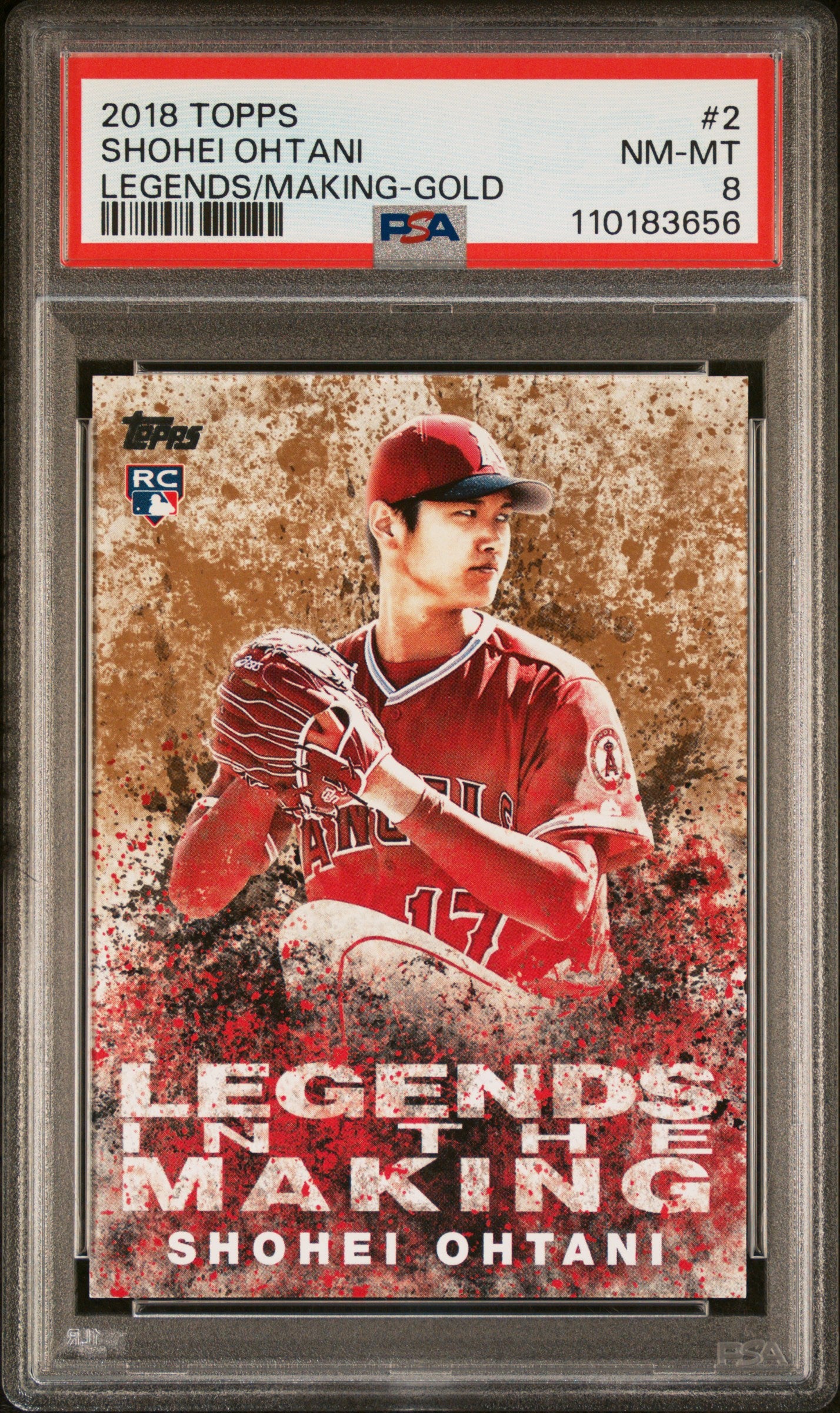 Shohei Ohtani 2018 Topps Legends in the Making Gold #40/50 PSA 8 Nm-Mint