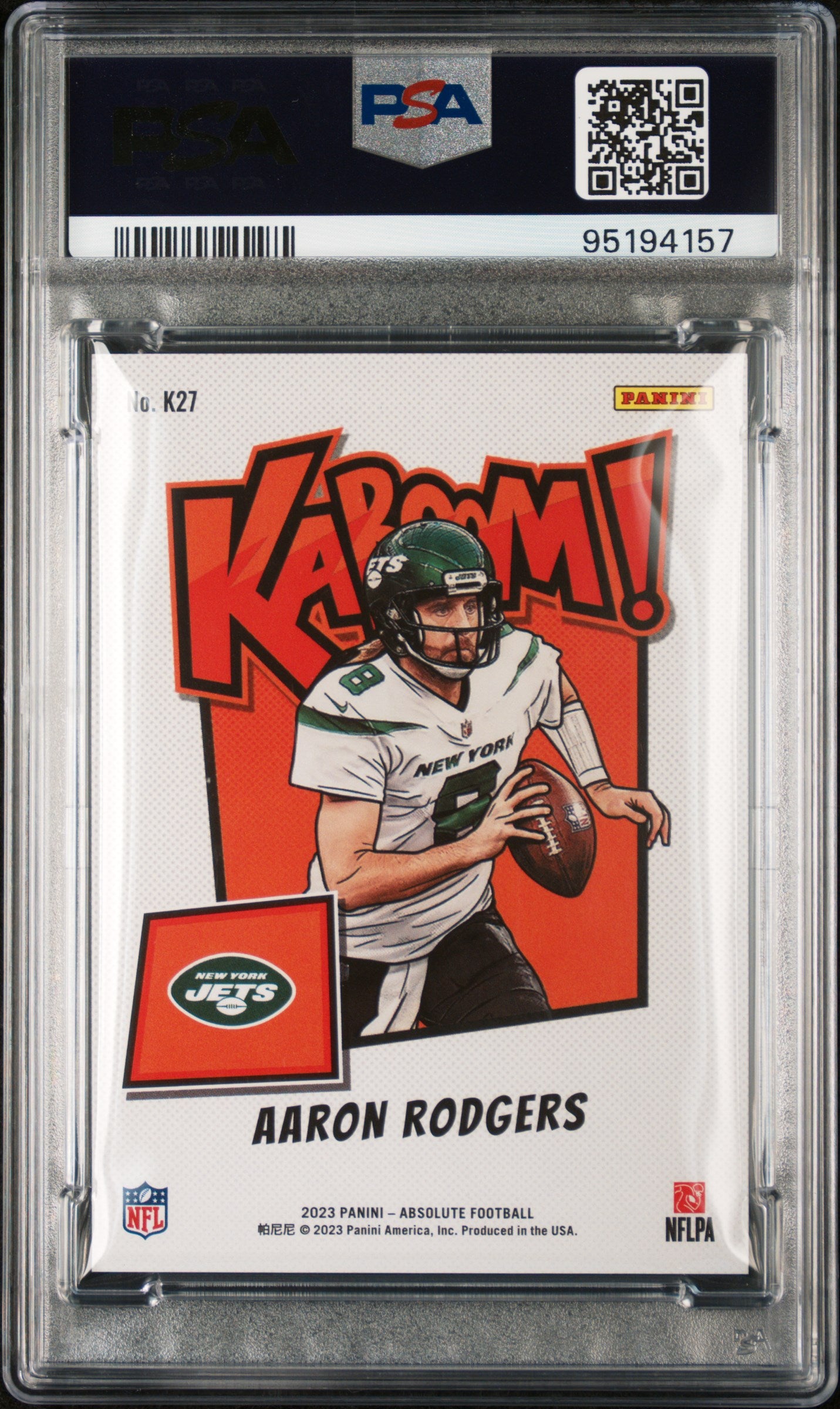 Aaron Rodgers 2023 Panini Absolute Kaboom PSA 10 Gem Mint