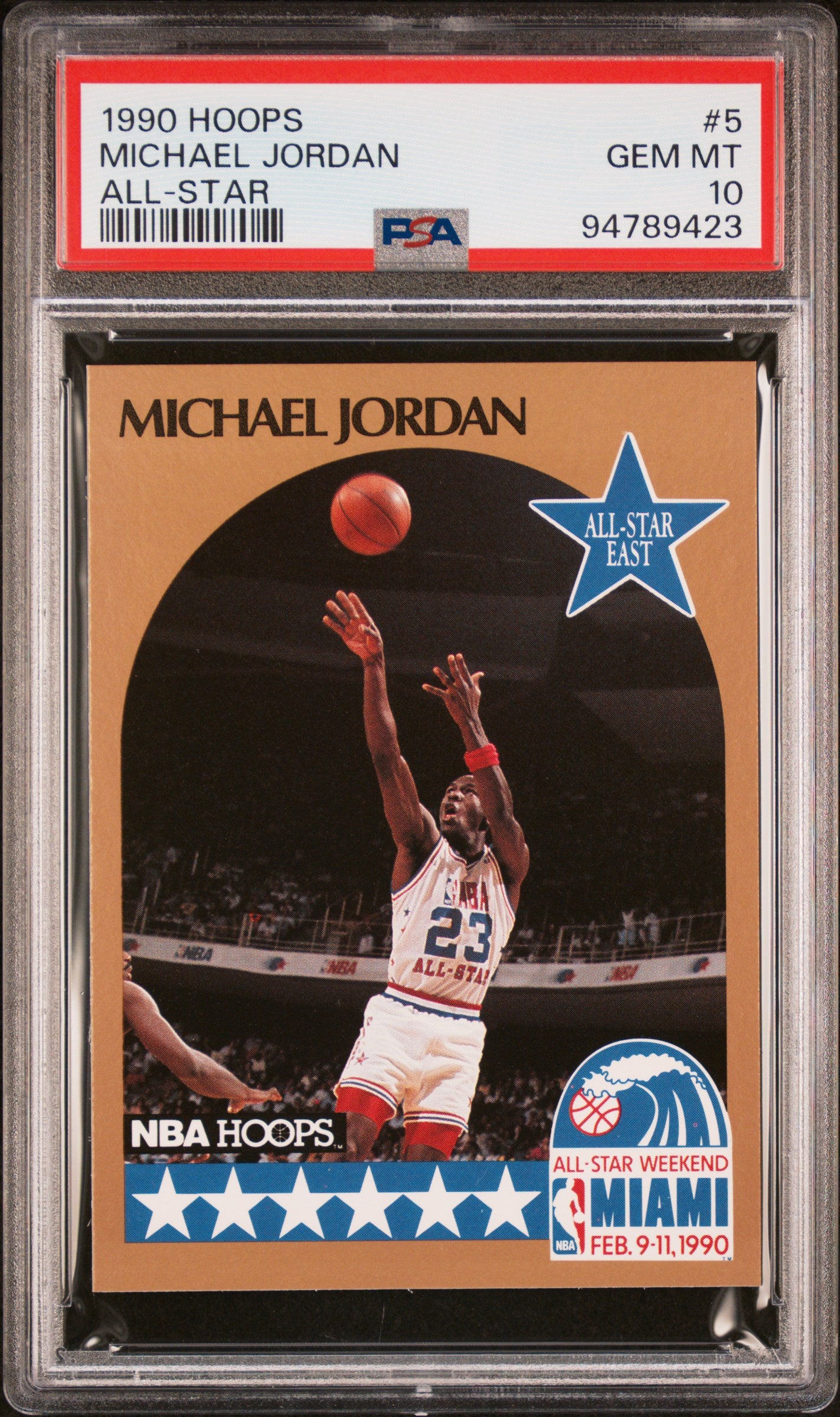 Michael Jordan 1990 Hoops #5 PSA 10 Gem Mint