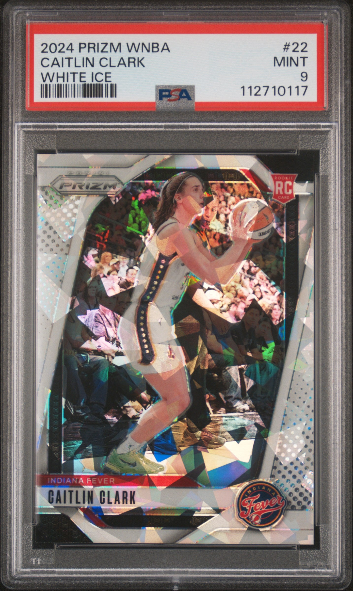 Caitlin Clark 2024 Panini Prizm WNBA White Ice #30/35 PSA 9 Mint